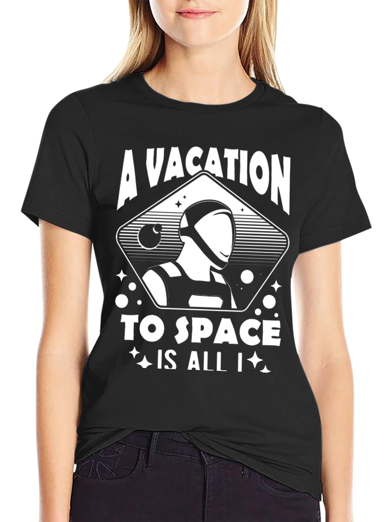 A Vacation to Space Graphic T-Shirt