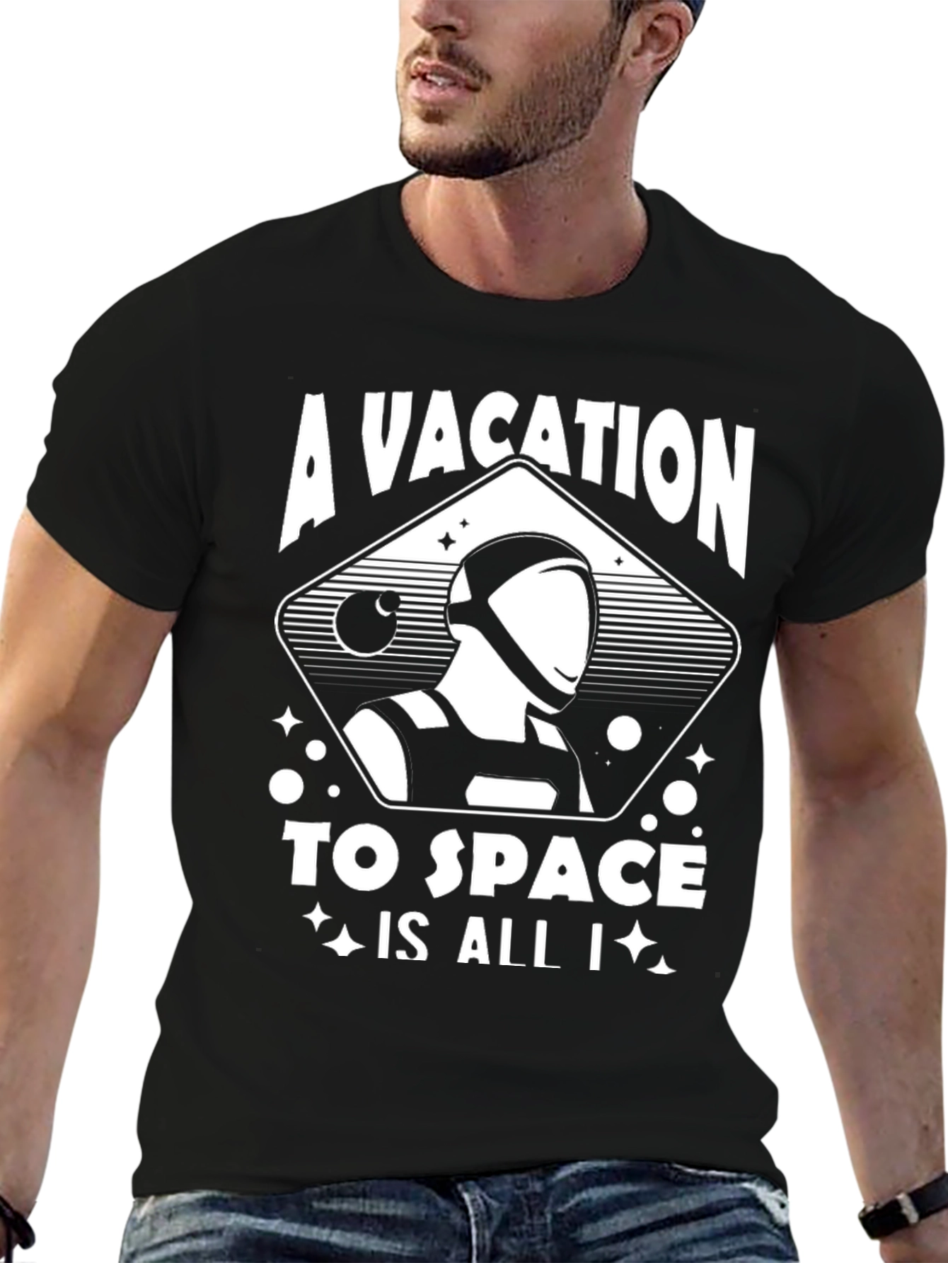 A Vacation to Space Graphic T-Shirt