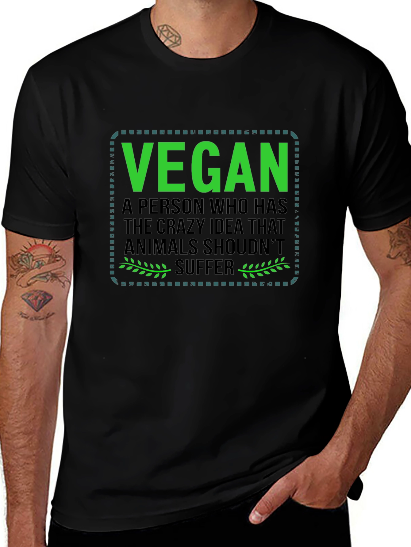 Vegan T-Shirt: Animals Shouldnt Suffer