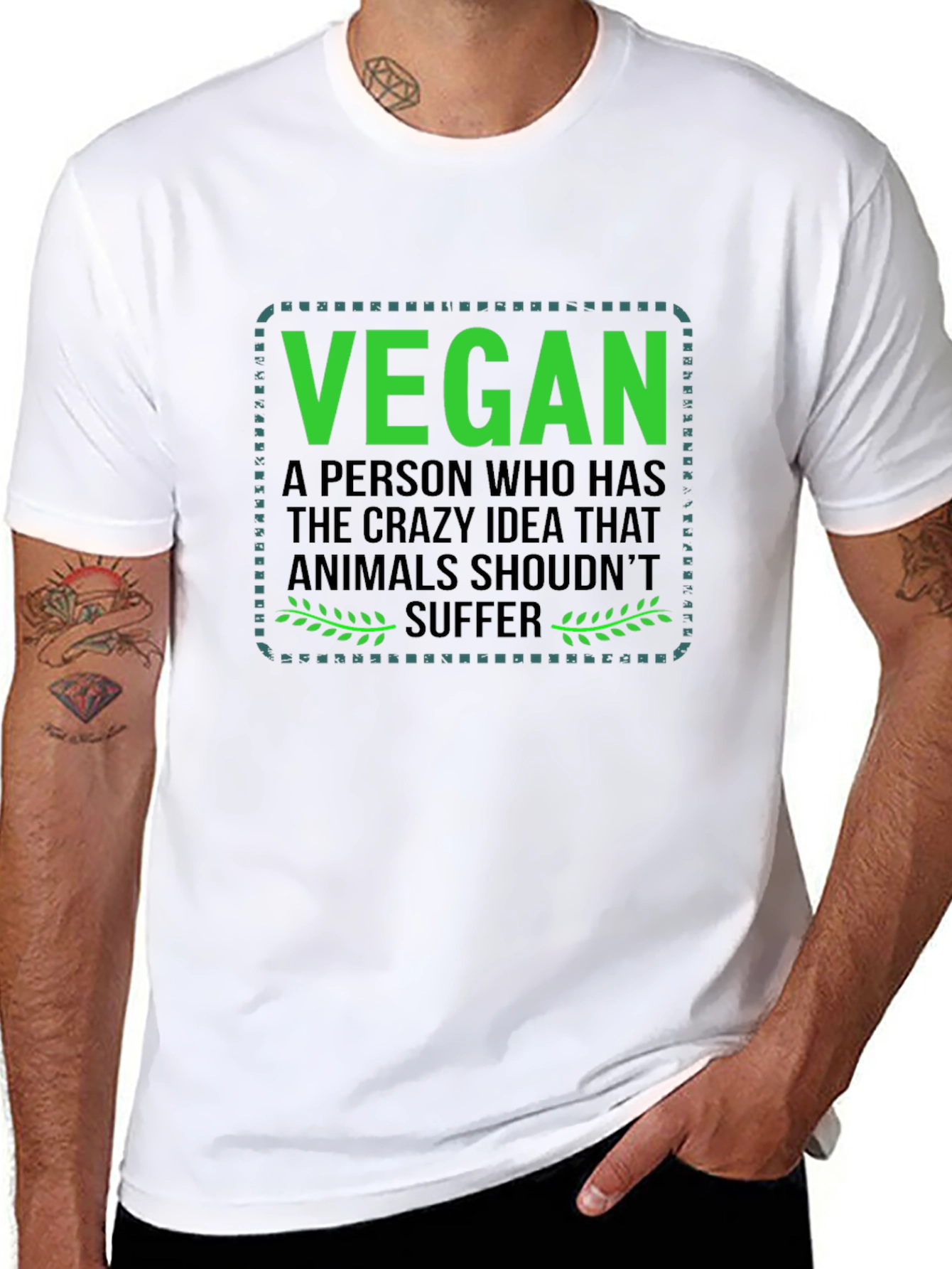 Vegan T-Shirt: Animals Shouldnt Suffer