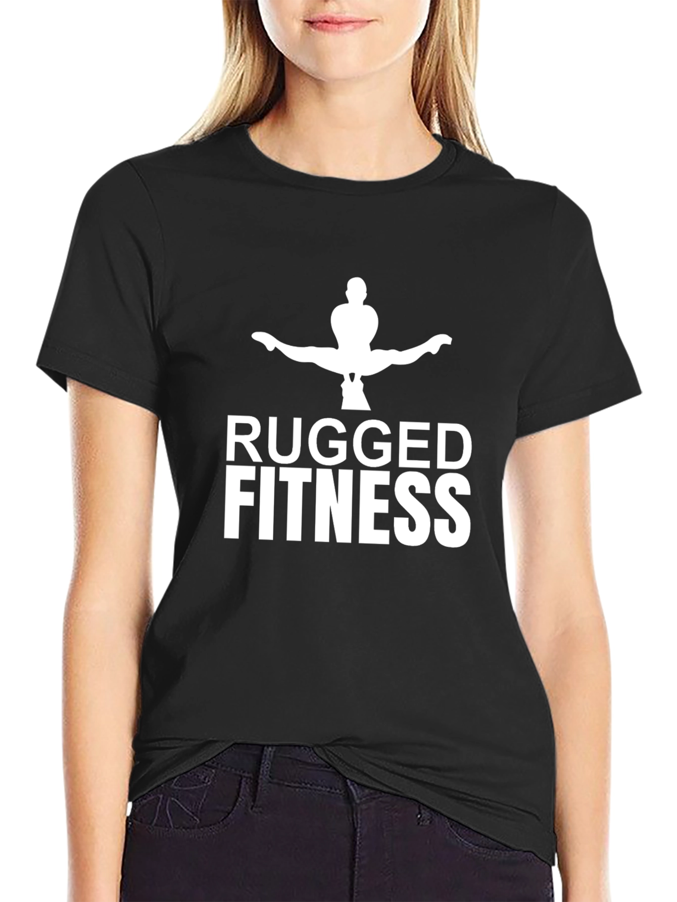 Rugged Fitness Black Graphic Tee