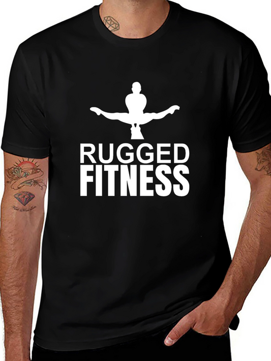 Rugged Fitness Black Graphic Tee