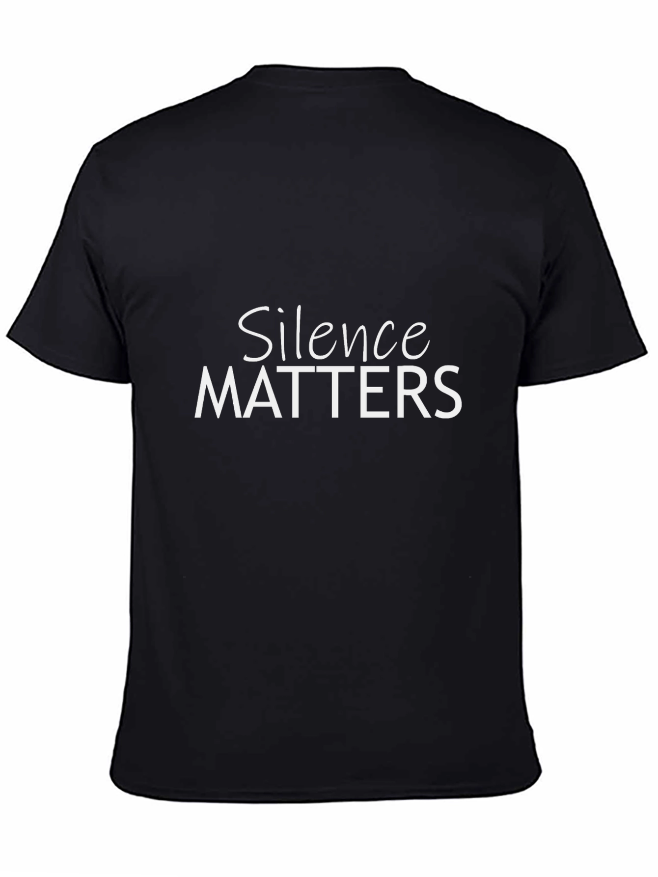 Silence Matters Graphic Tee - Black Cotton T-Shirt