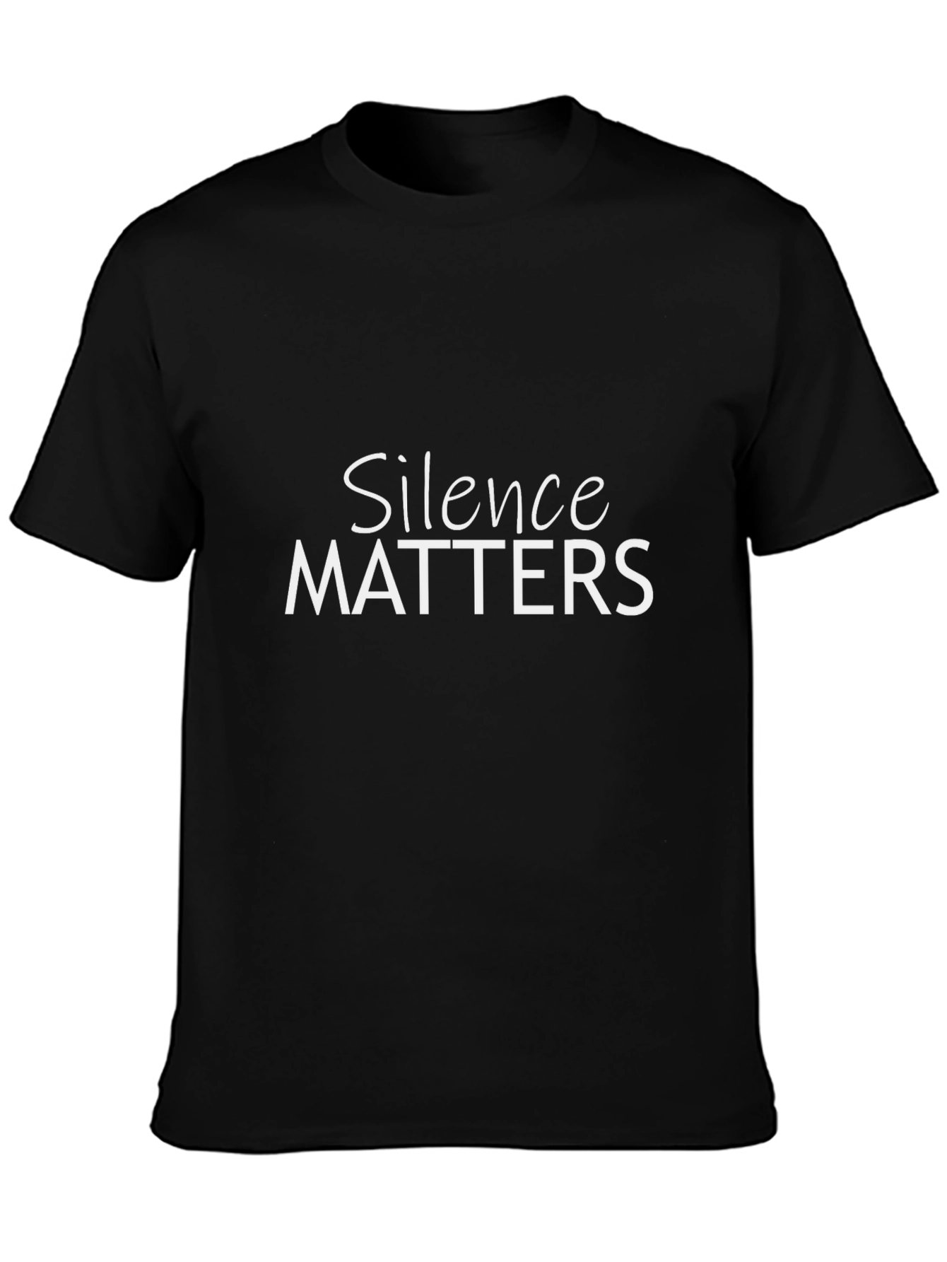 Silence Matters Graphic Tee - Black Cotton T-Shirt