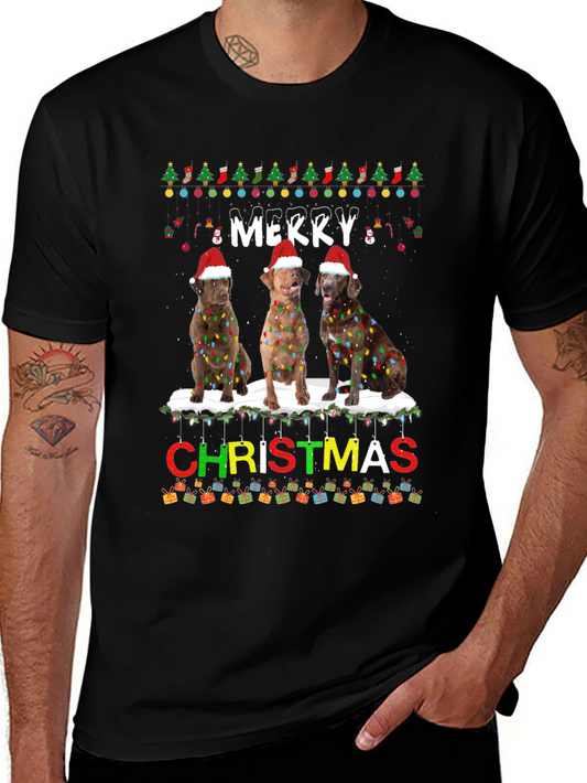 Merry Christmas Labrador Dog T-Shirt