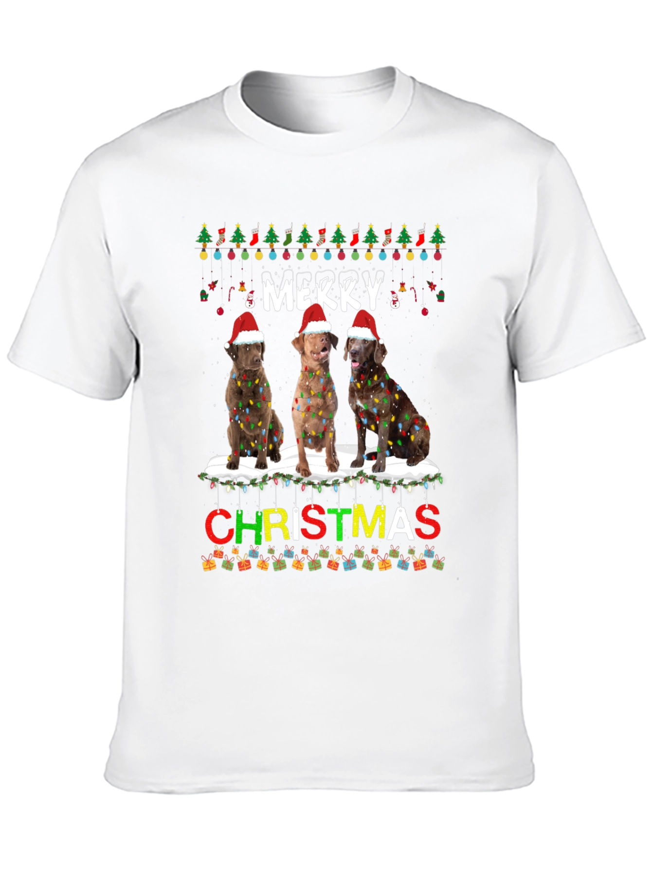 Merry Christmas Labrador Dog T-Shirt