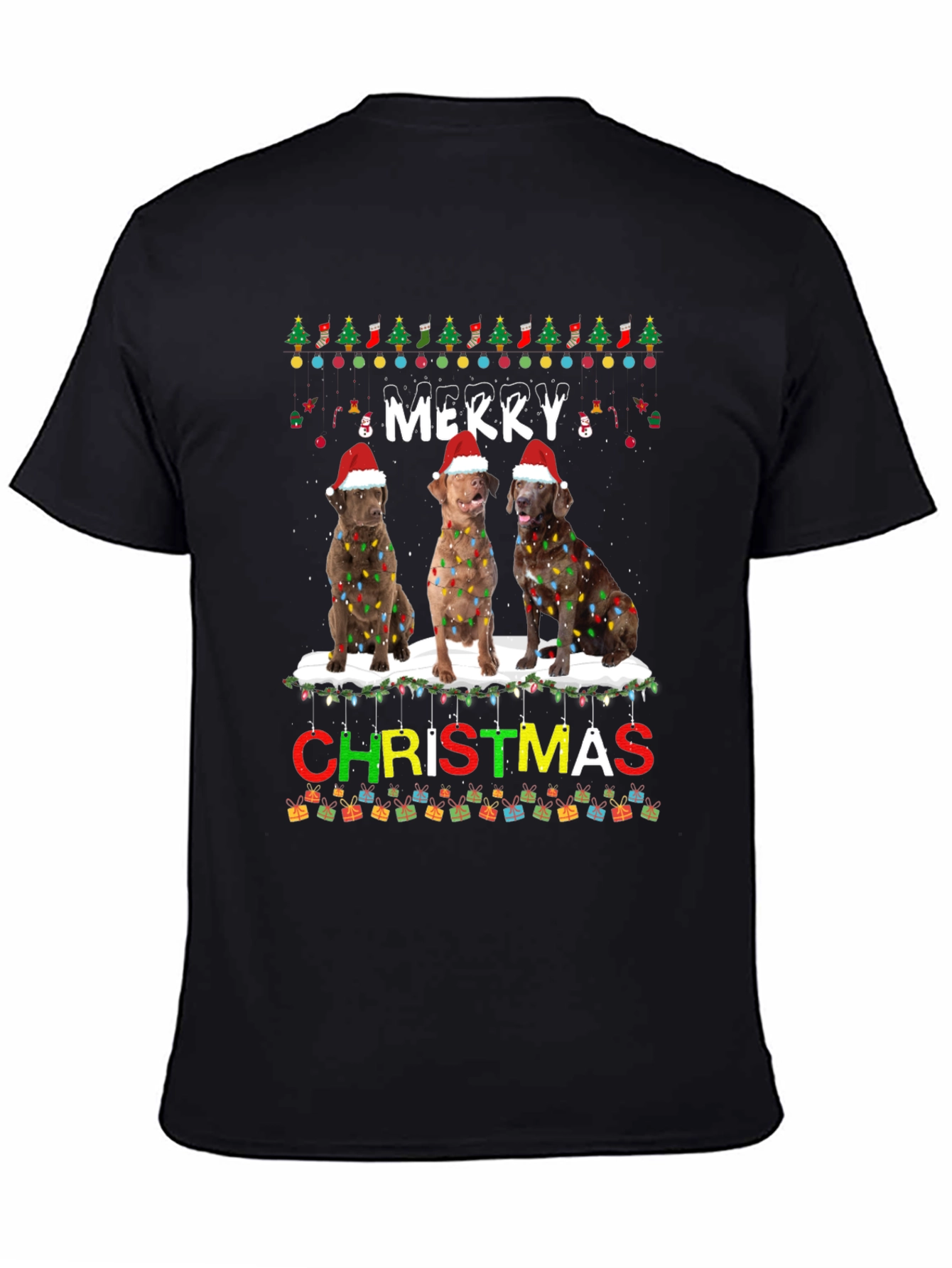 Merry Christmas Labrador Dog T-Shirt