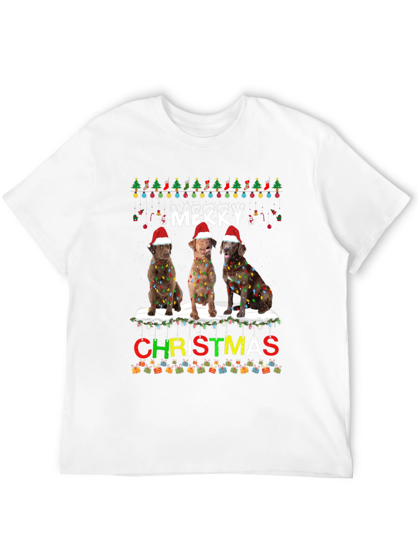 Merry Christmas Labrador Dog T-Shirt