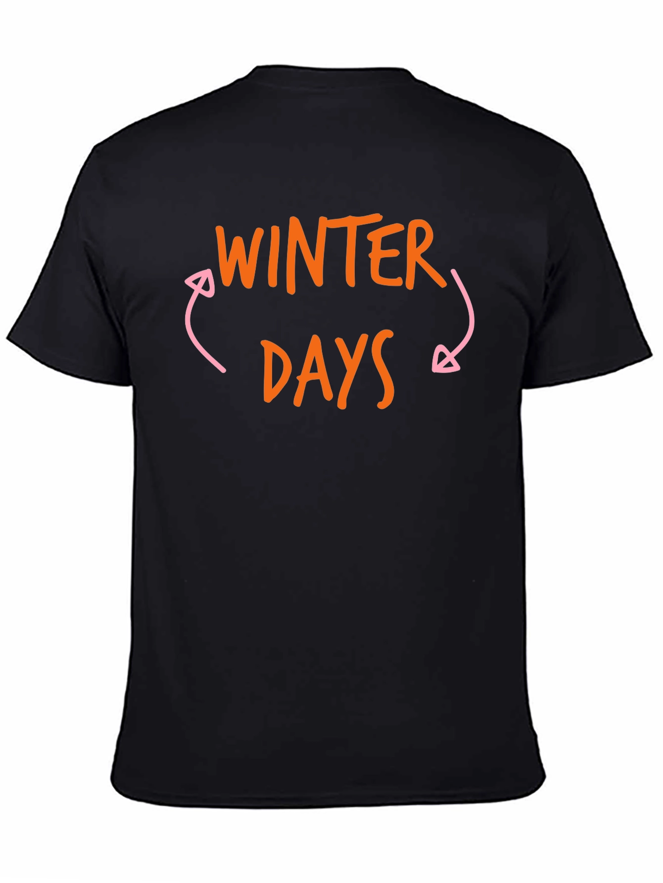 Winter Days Graphic Tee - Black Cotton Shirt