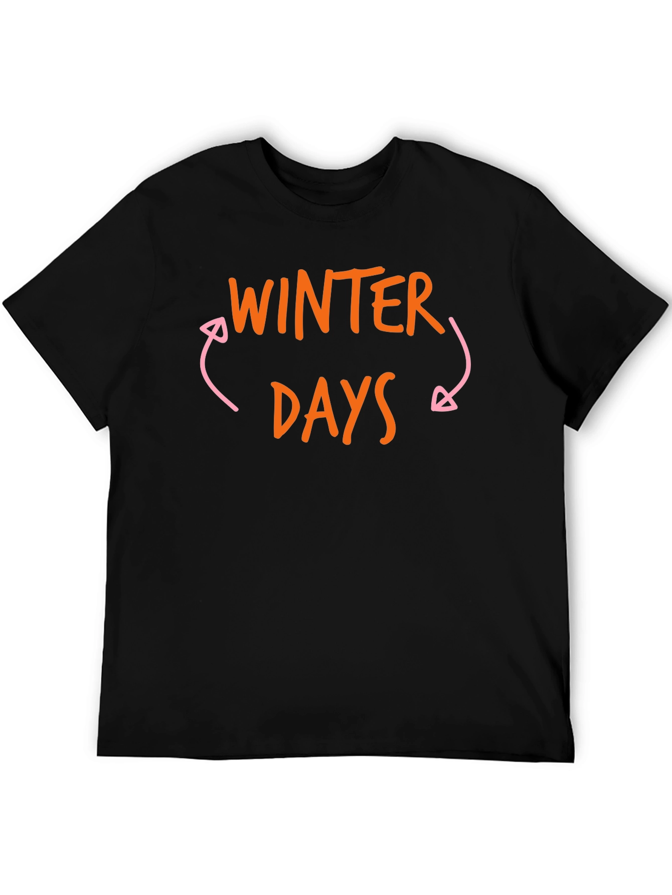 Winter Days Graphic Tee - Black Cotton Shirt