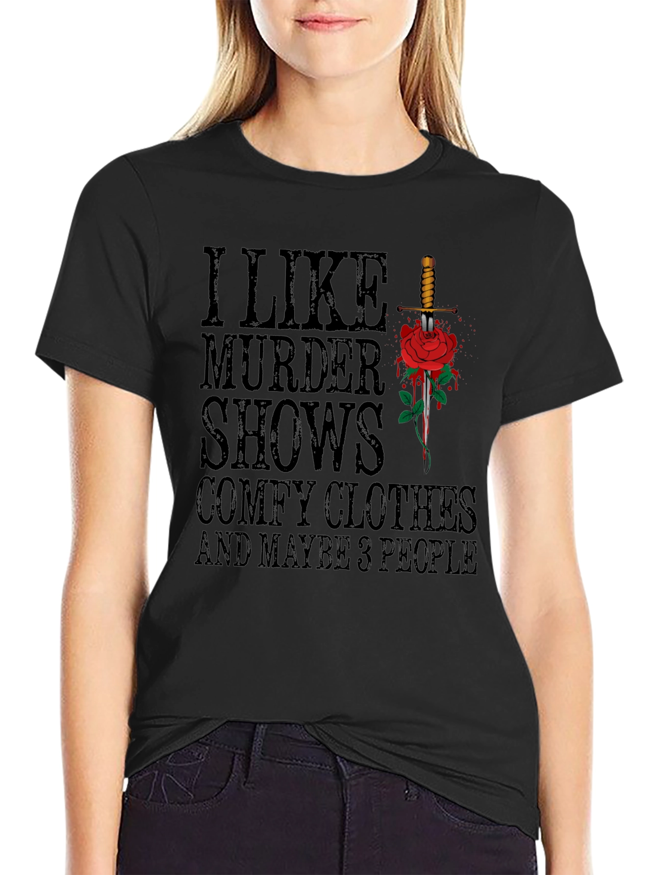 Murder Shows Comfy Clothes & 3 People T-Shirt