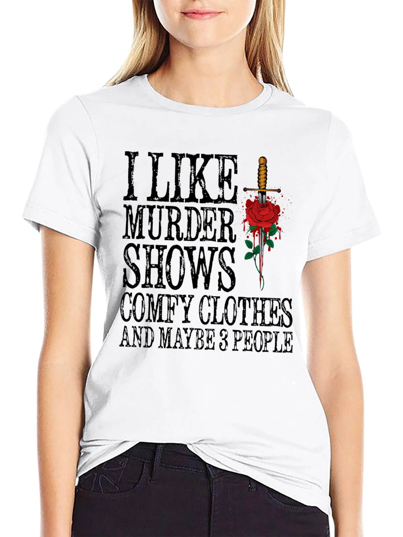 Murder Shows Comfy Clothes & 3 People T-Shirt