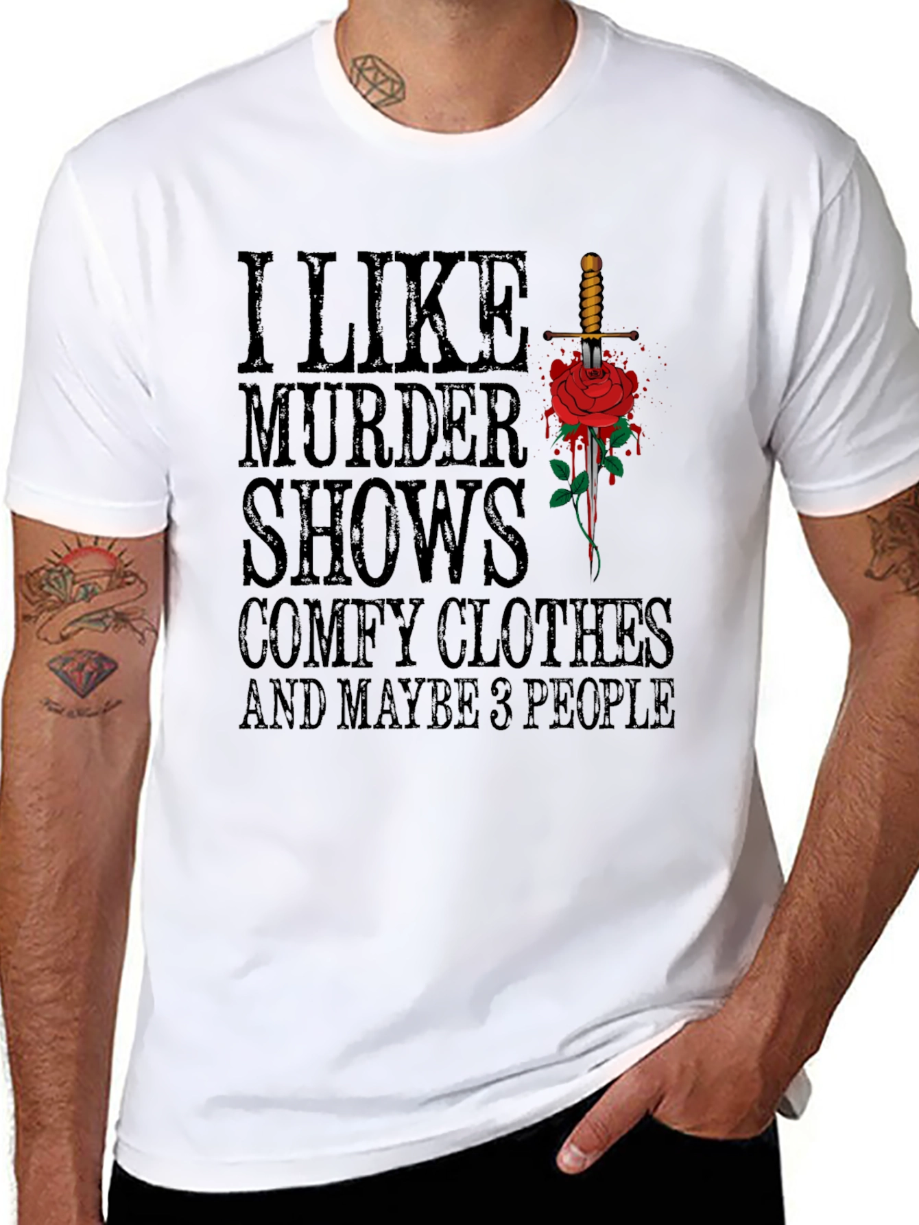 Murder Shows Comfy Clothes & 3 People T-Shirt