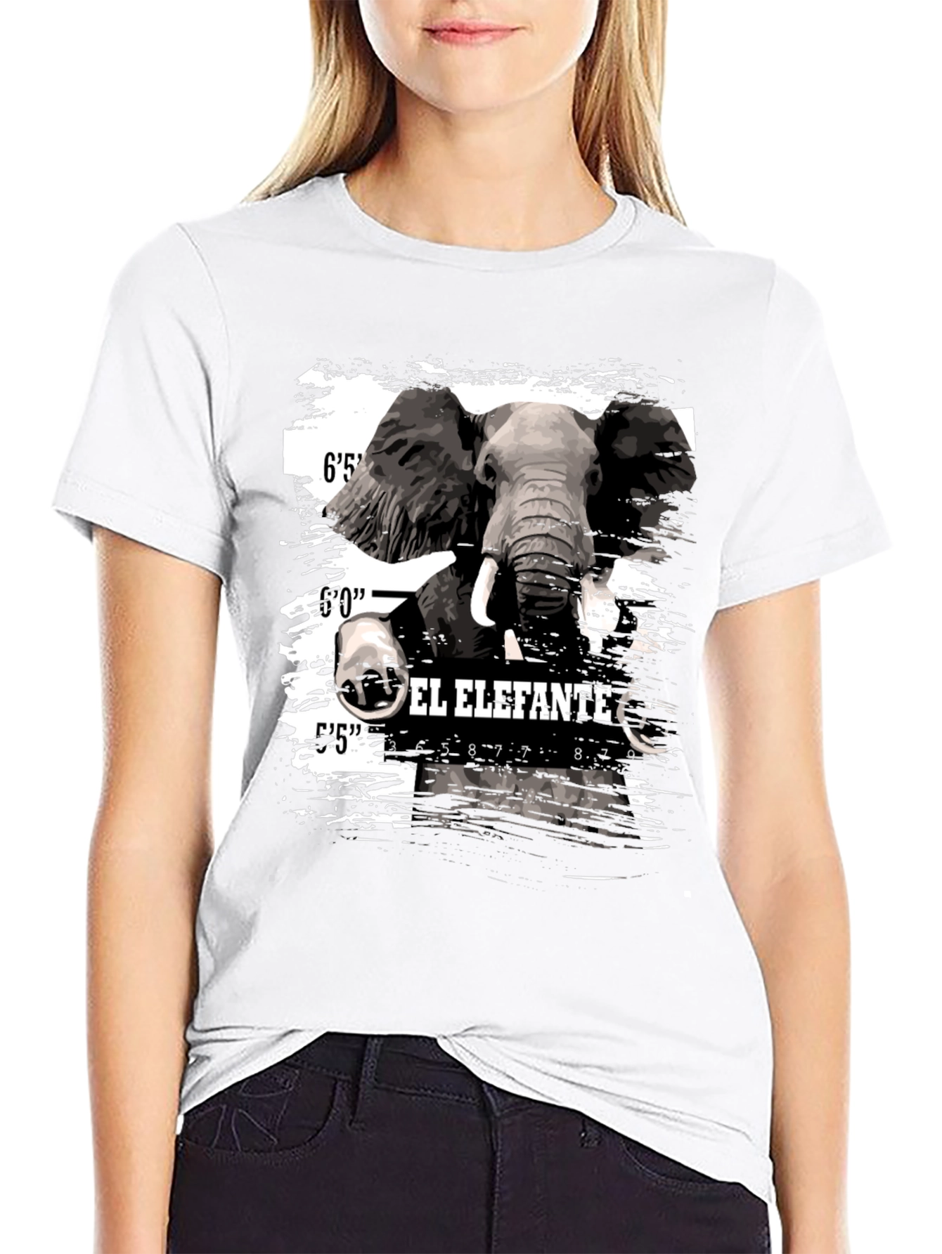 El Elefante Mugshot T-Shirt - Mens Black Graphic Tee