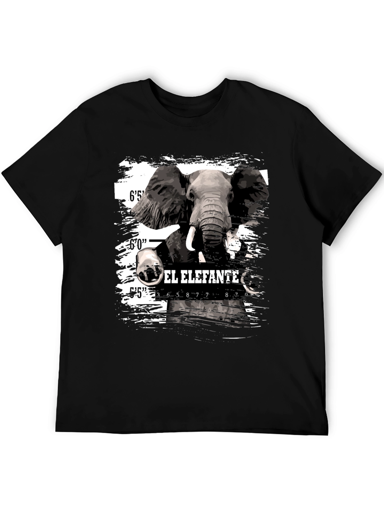 El Elefante Mugshot T-Shirt - Mens Black Graphic Tee