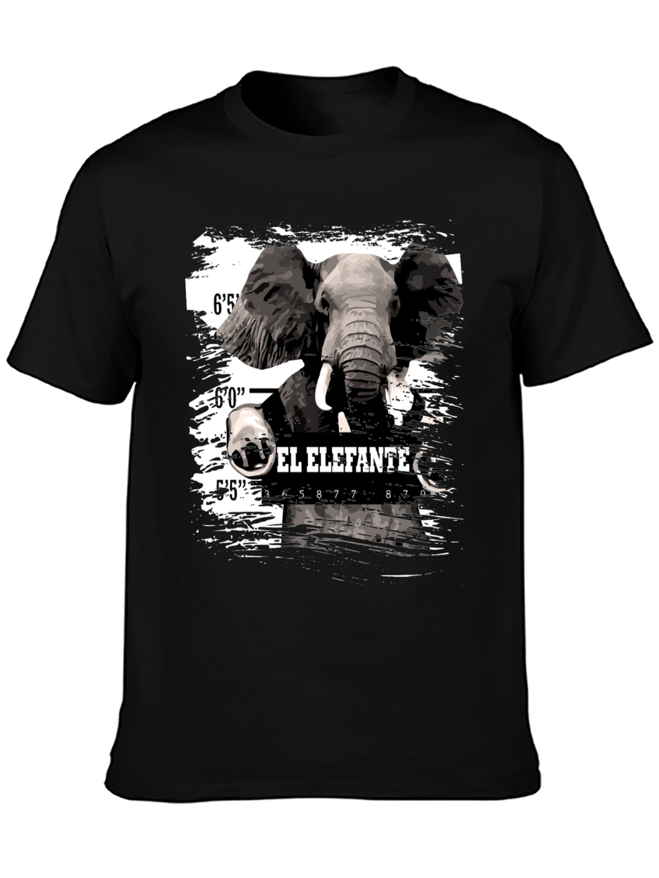 El Elefante Mugshot T-Shirt - Mens Black Graphic Tee