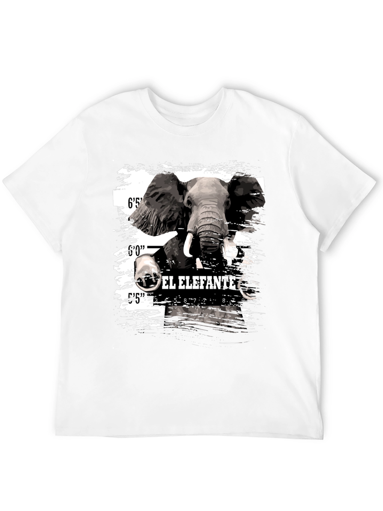 El Elefante Mugshot T-Shirt - Mens Black Graphic Tee