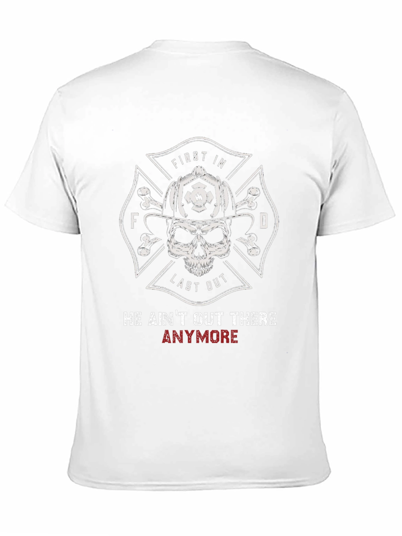 Firefighter Skull T-Shirt - First In Last Out
