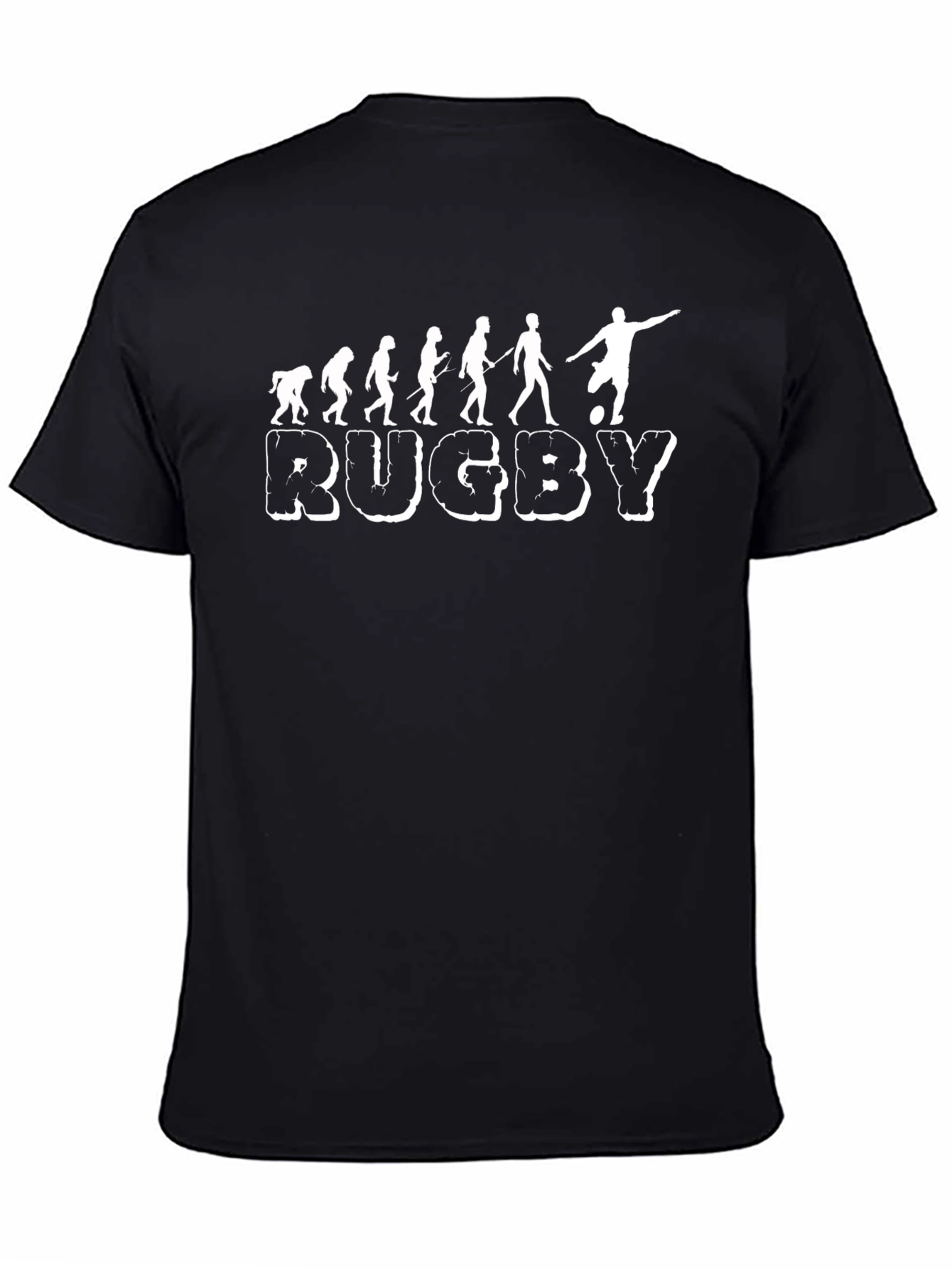 Rugby Evolution Mens Black T-Shirt