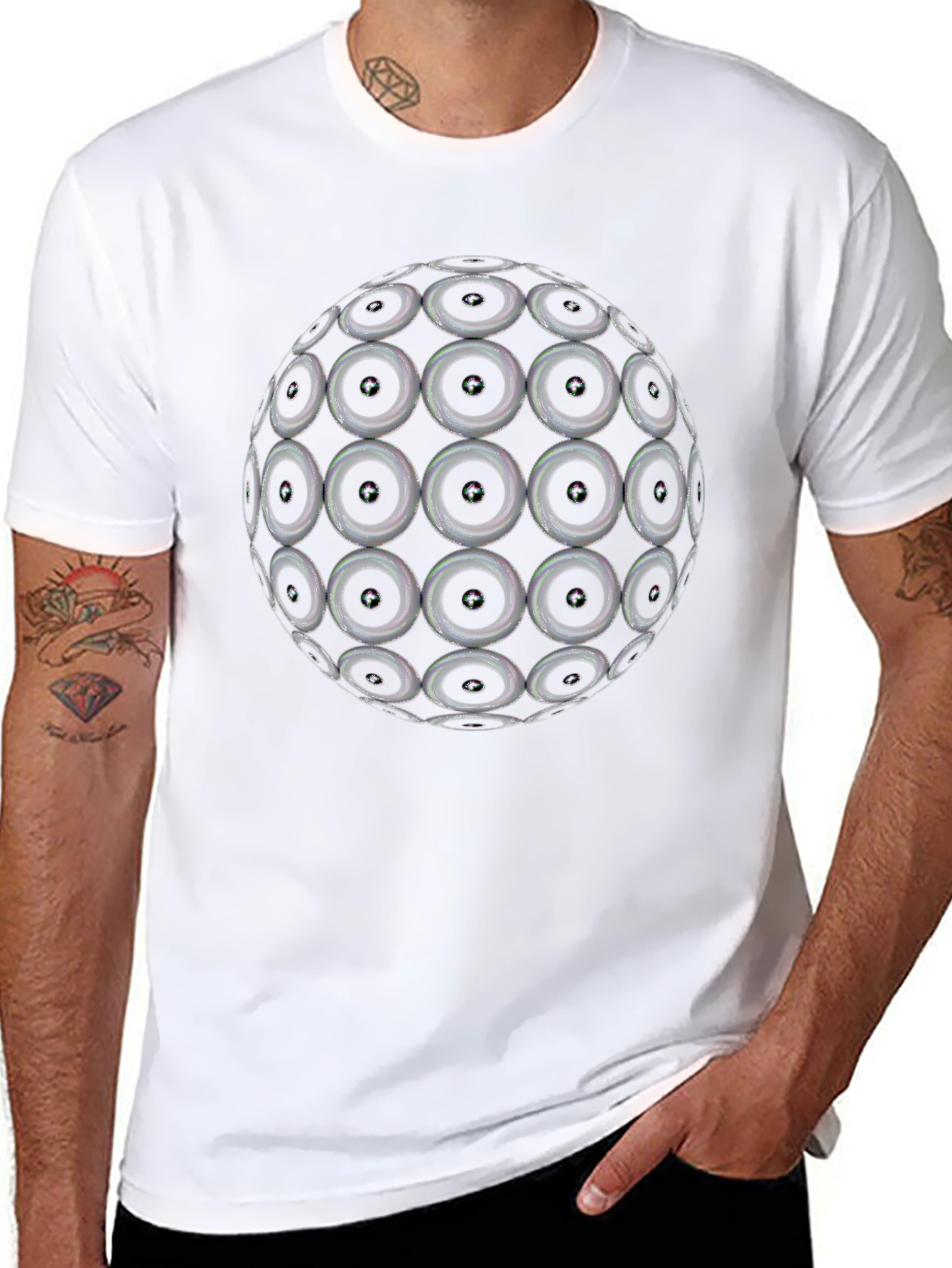Speaker Sphere Graphic Black T-Shirt