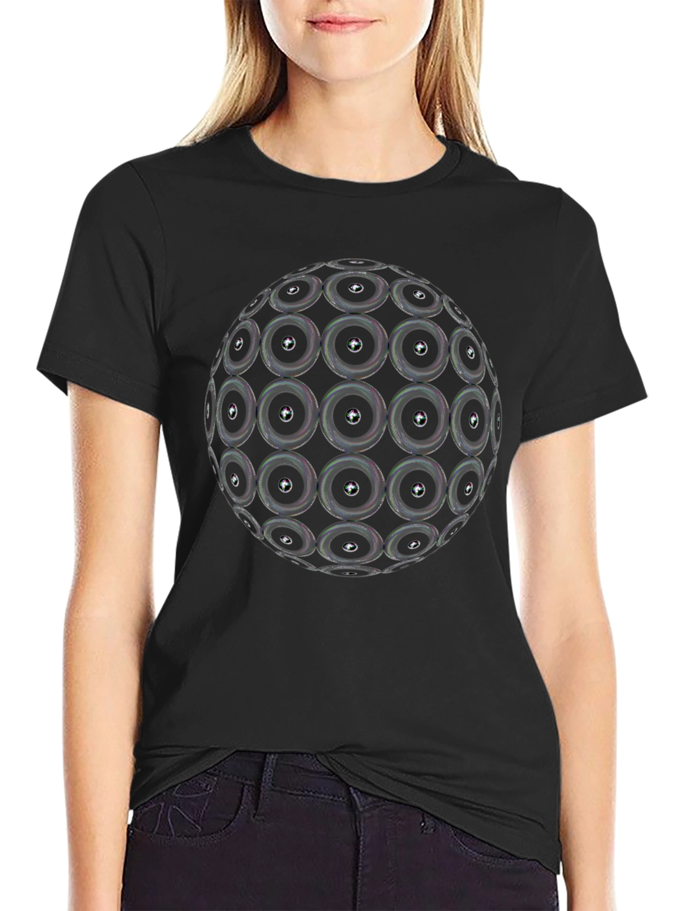 Speaker Sphere Graphic Black T-Shirt