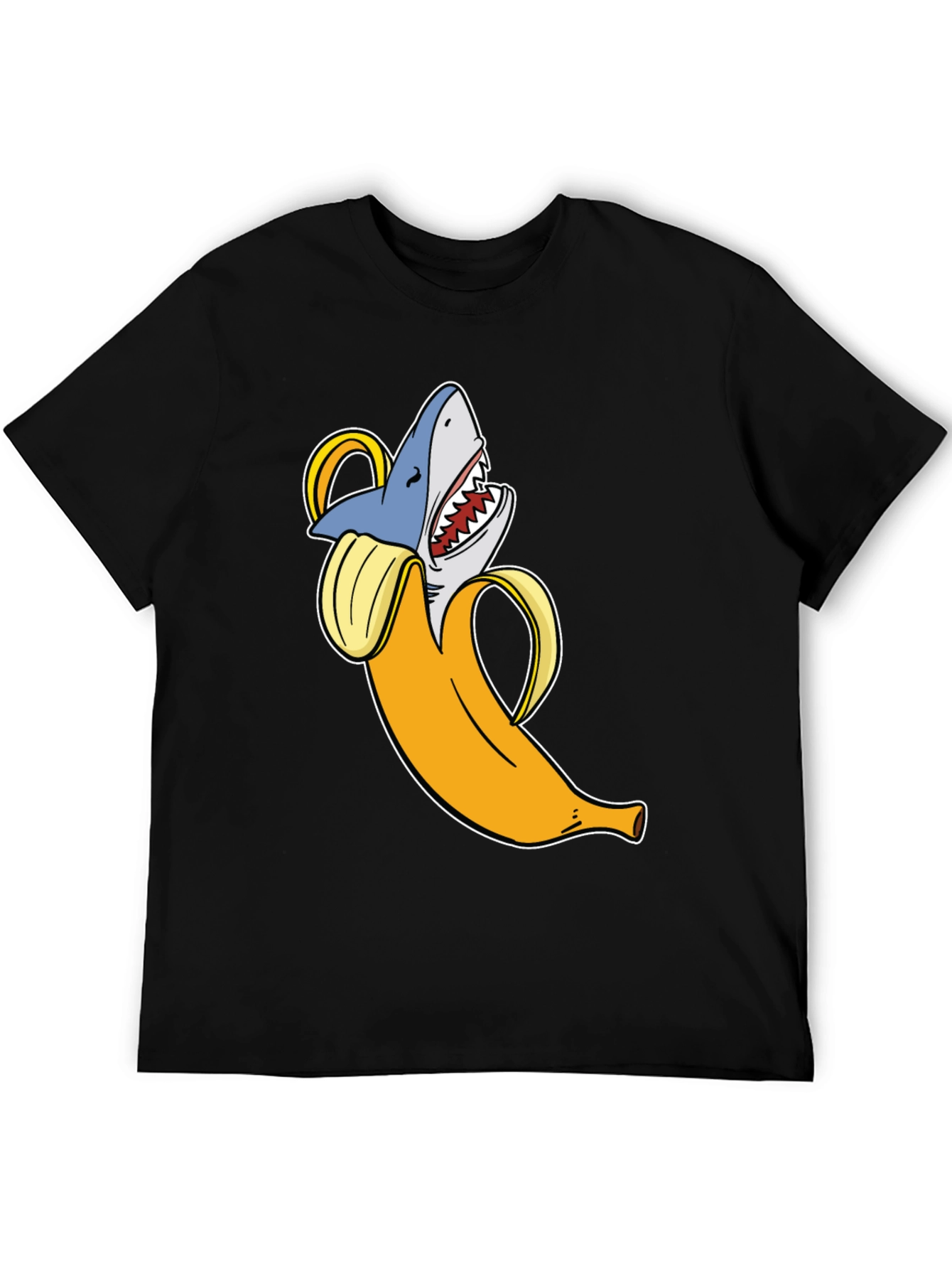 Banana Shark Graphic T-Shirt - Novelty Humor Tee