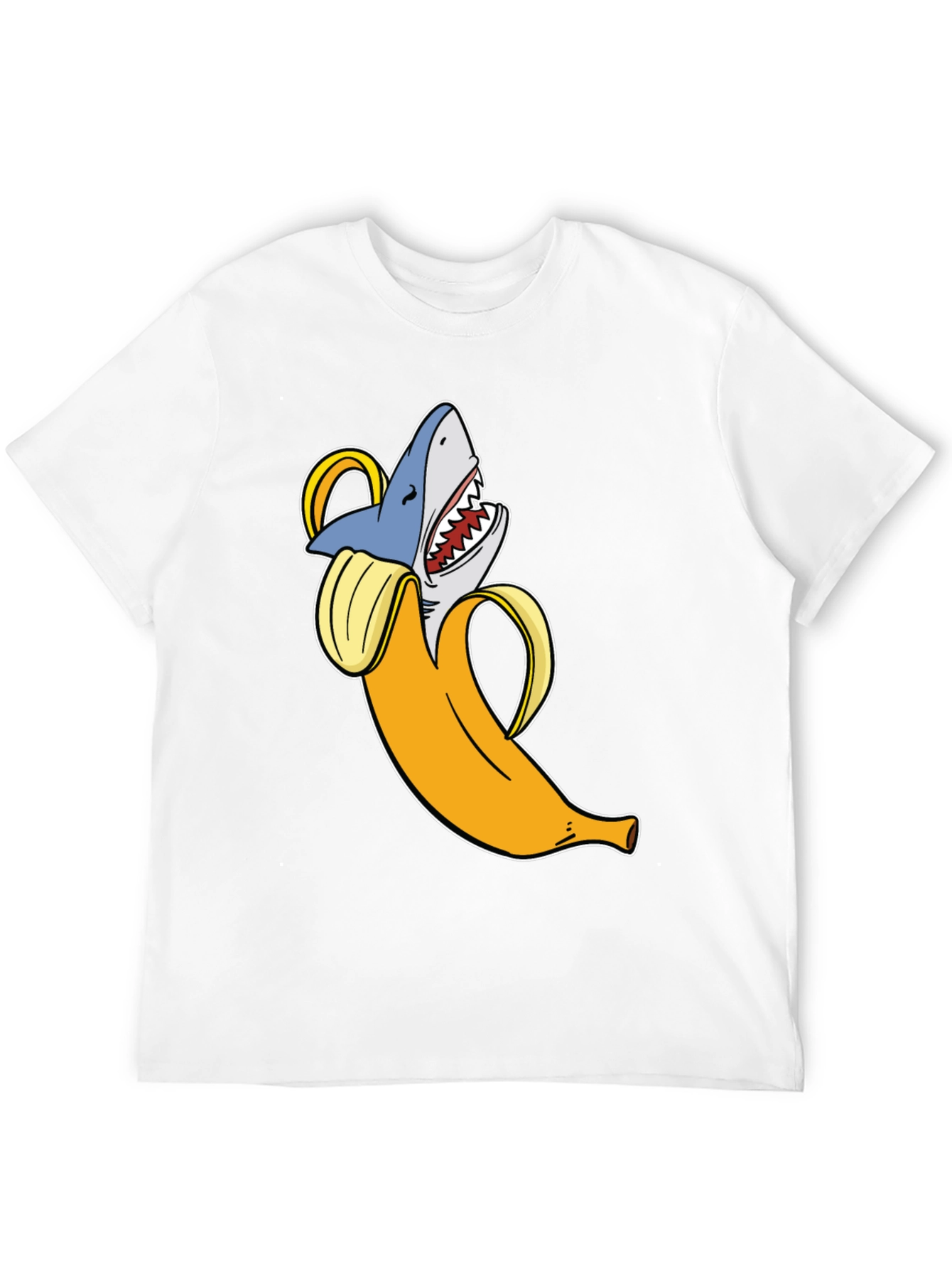 Banana Shark Graphic T-Shirt - Novelty Humor Tee