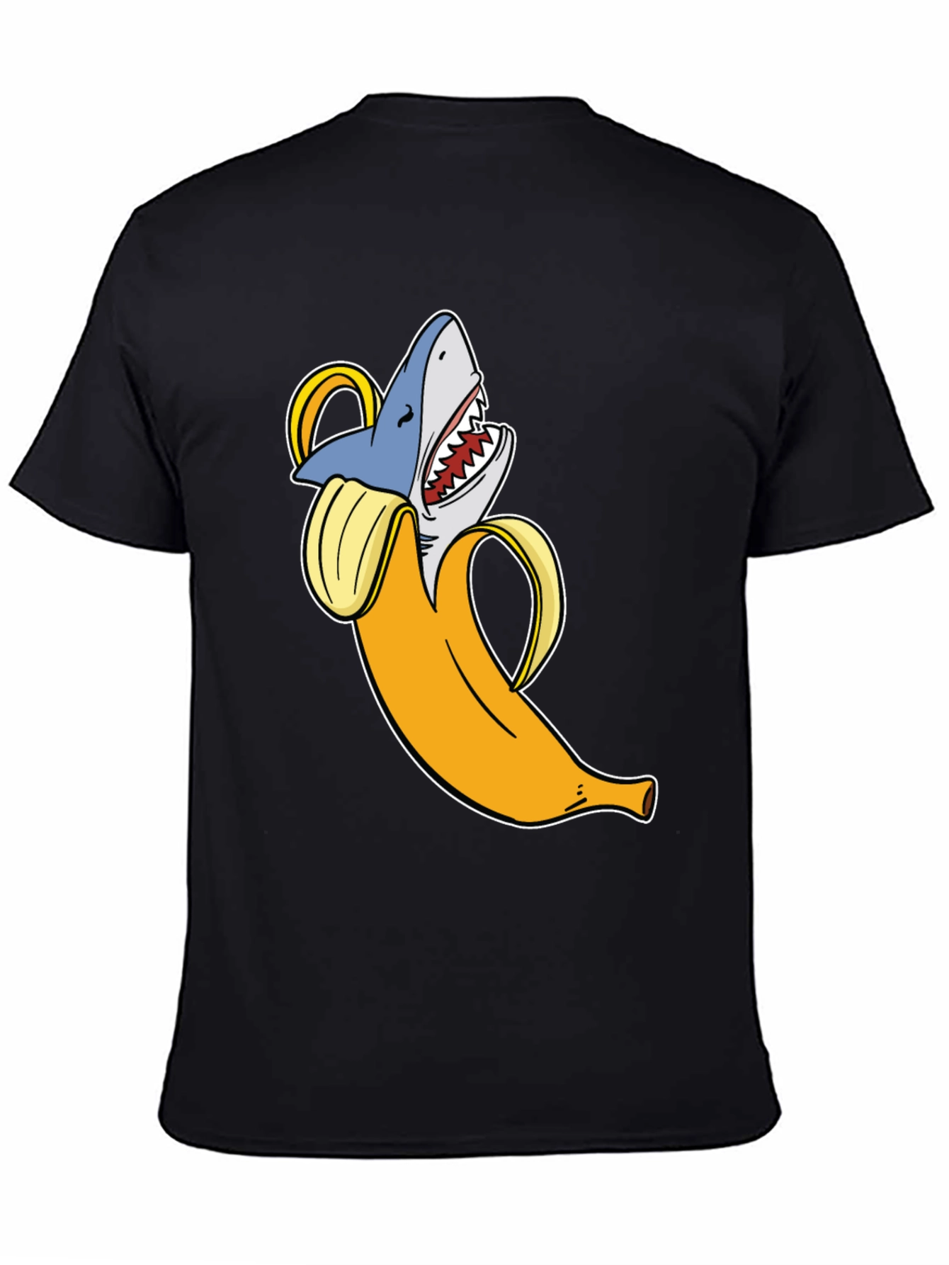 Banana Shark Graphic T-Shirt - Novelty Humor Tee