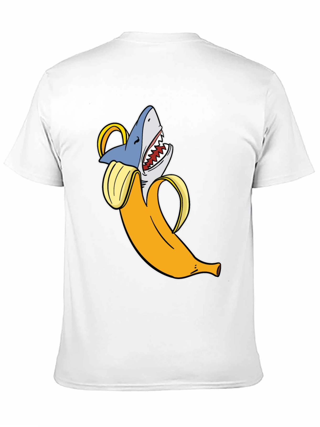 Banana Shark Graphic T-Shirt - Novelty Humor Tee