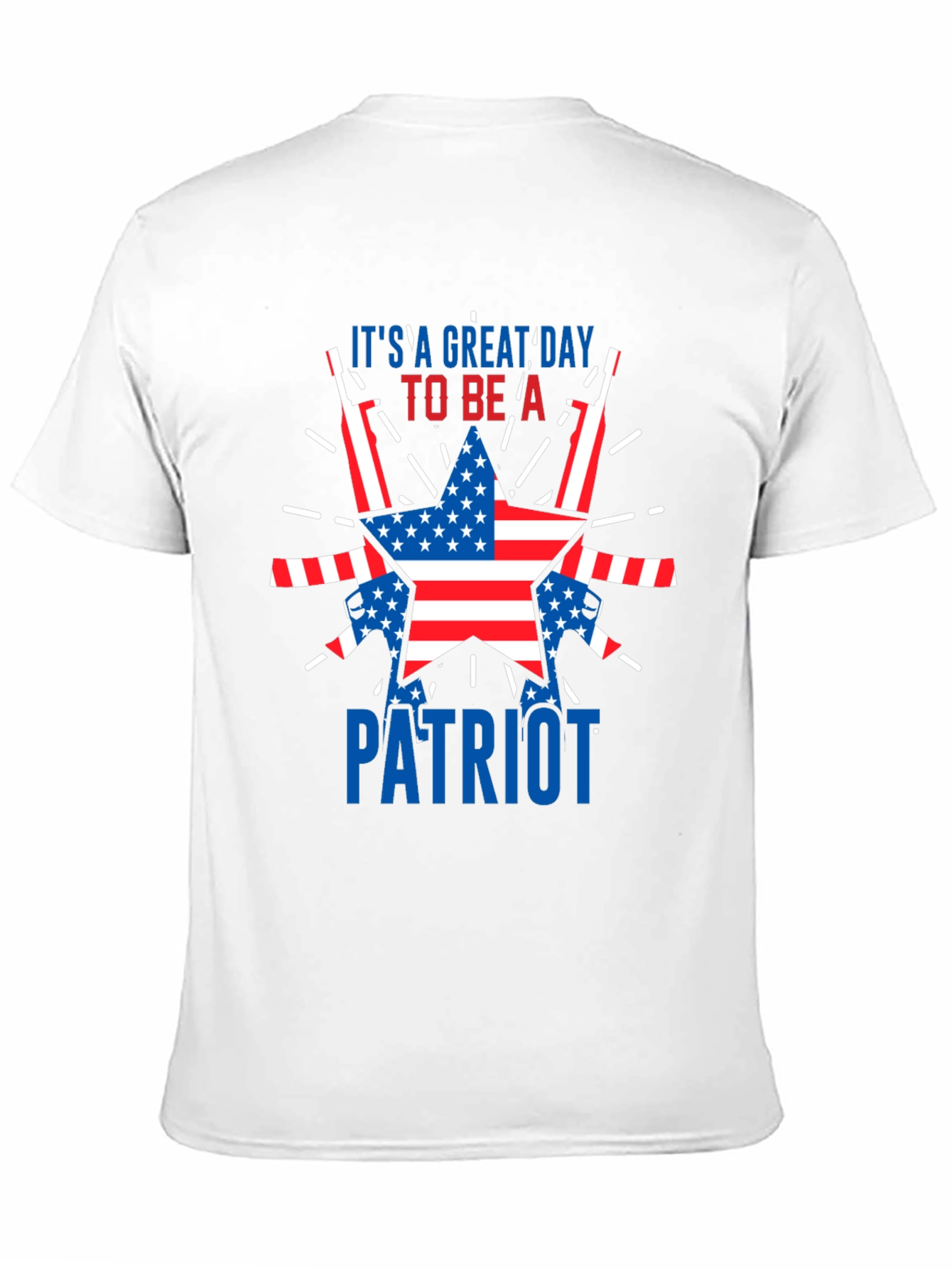 Patriotic USA Flag Star Graphic T-Shirt
