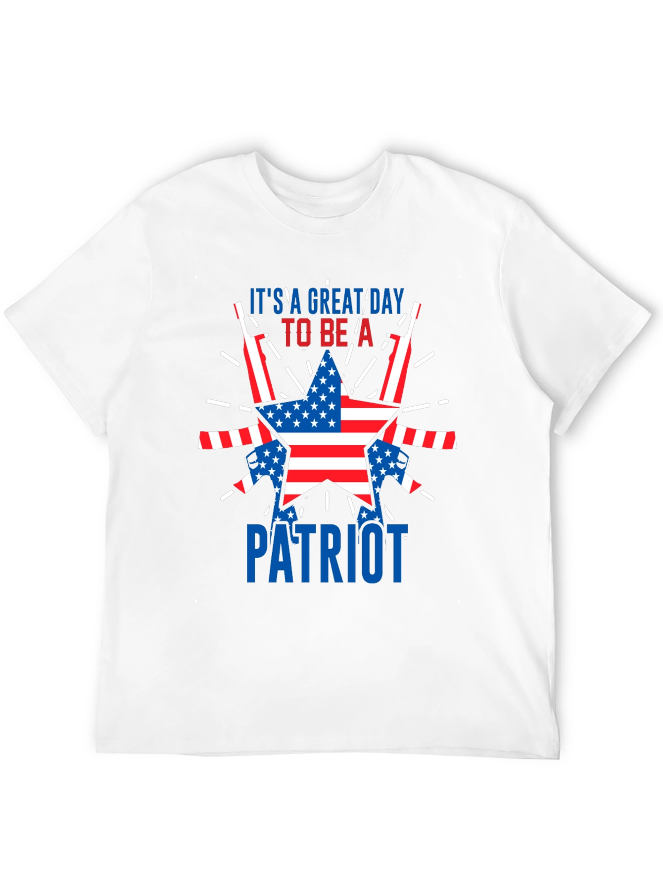 Patriotic USA Flag Star Graphic T-Shirt