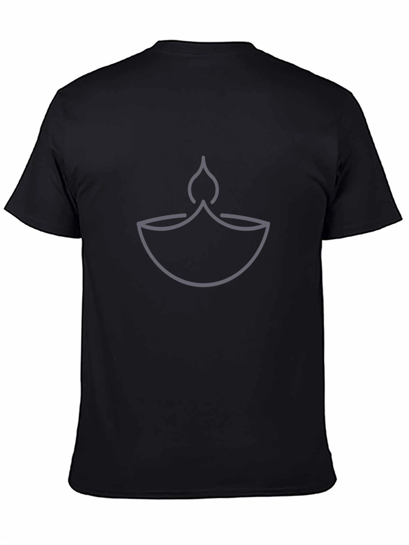 Minimalist Diwali Lamp Graphic T-Shirt