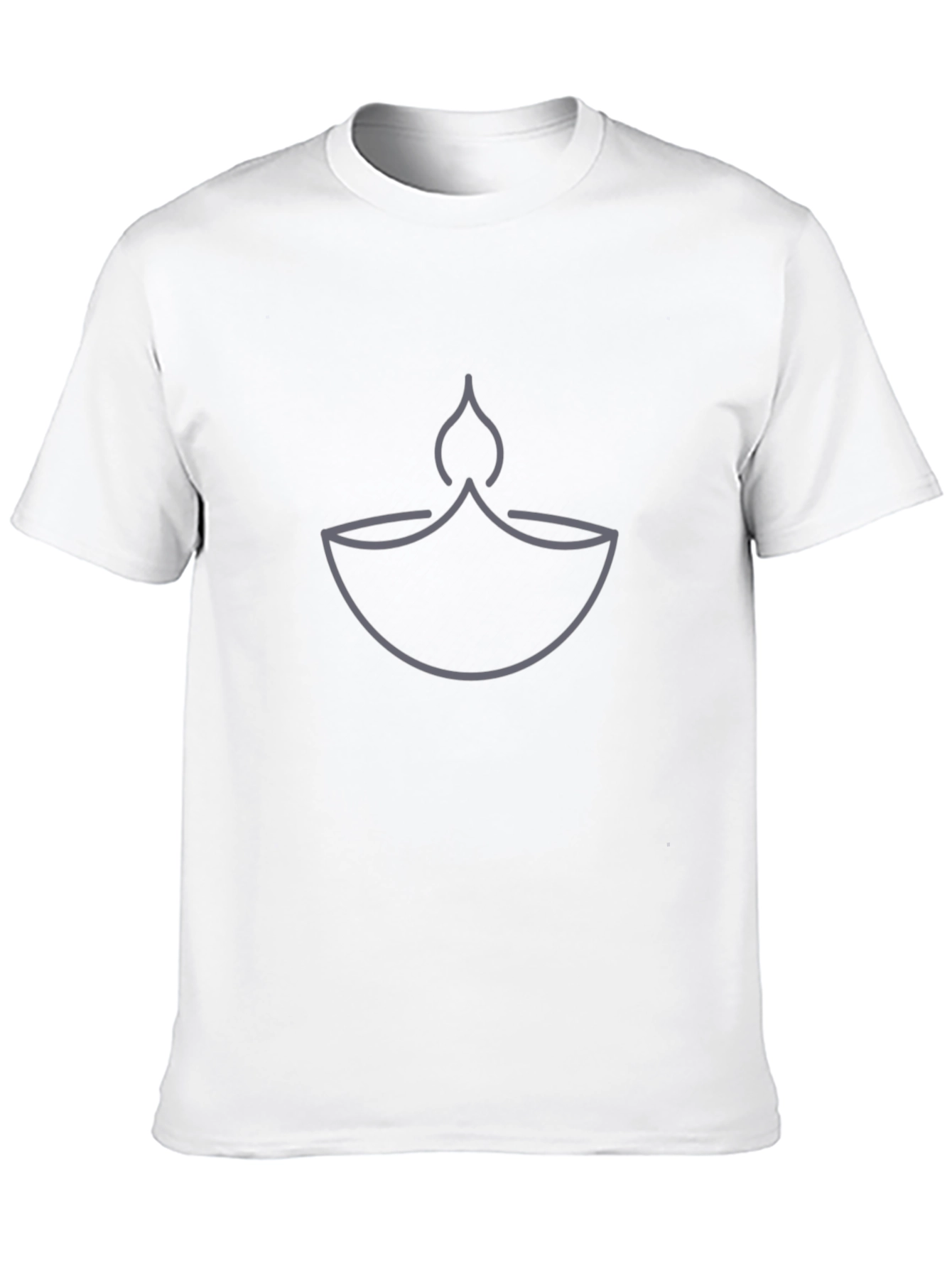 Minimalist Diwali Lamp Graphic T-Shirt