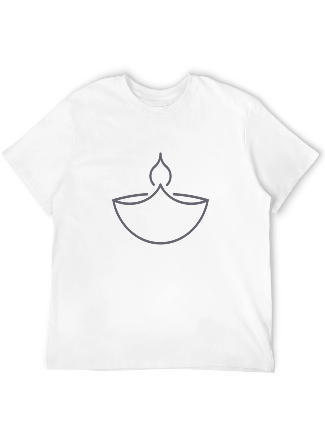 Minimalist Diwali Lamp Graphic T-Shirt