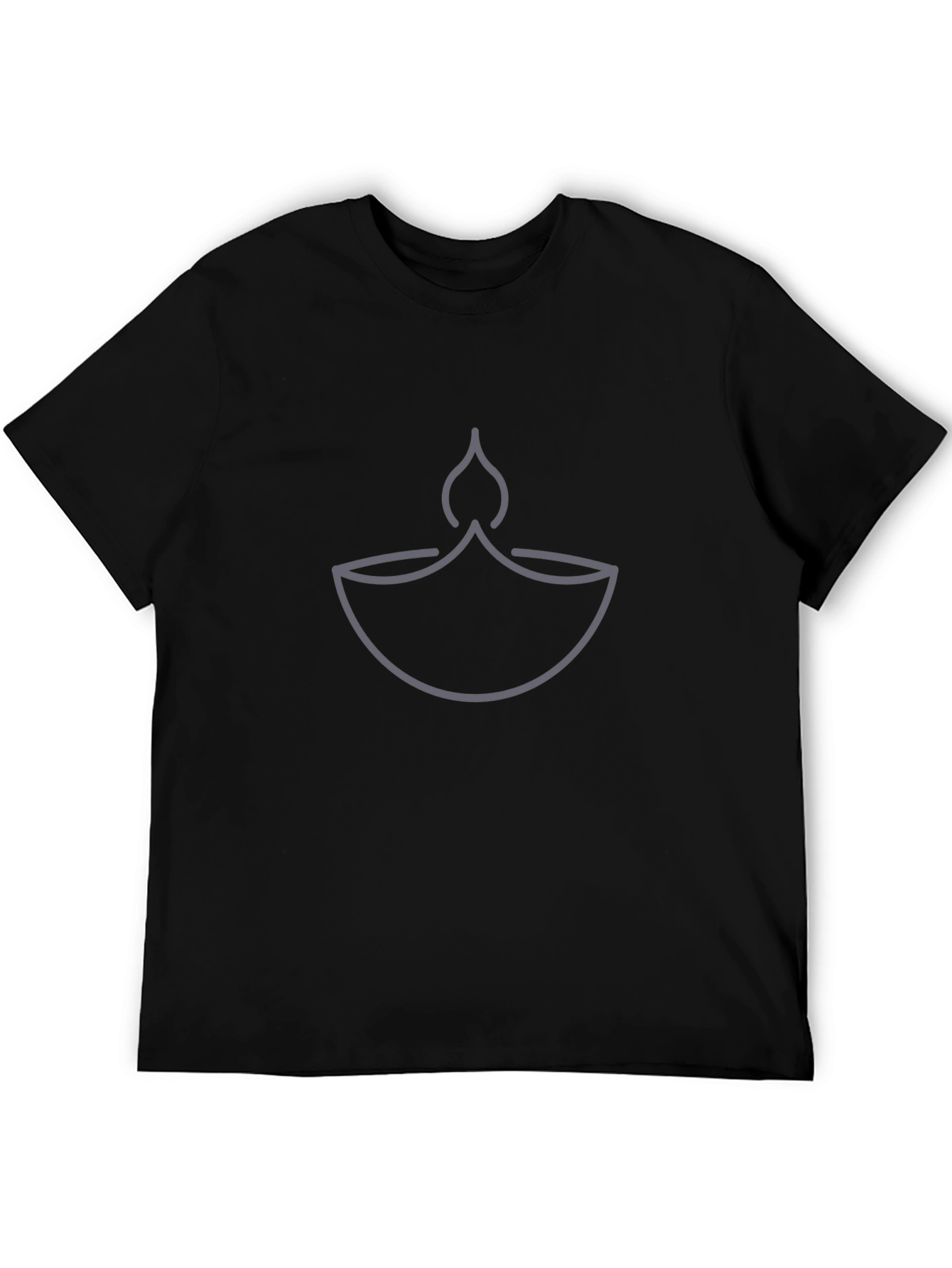 Minimalist Diwali Lamp Graphic T-Shirt