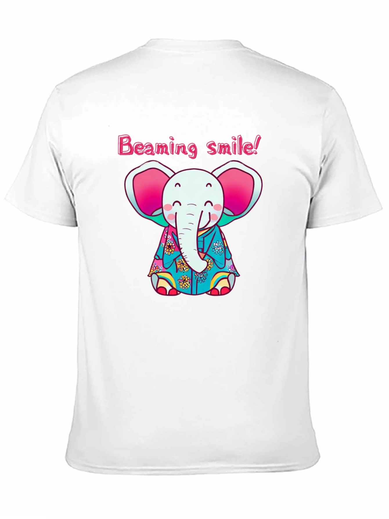 Cute Elephant Beaming Smile! Black T-Shirt