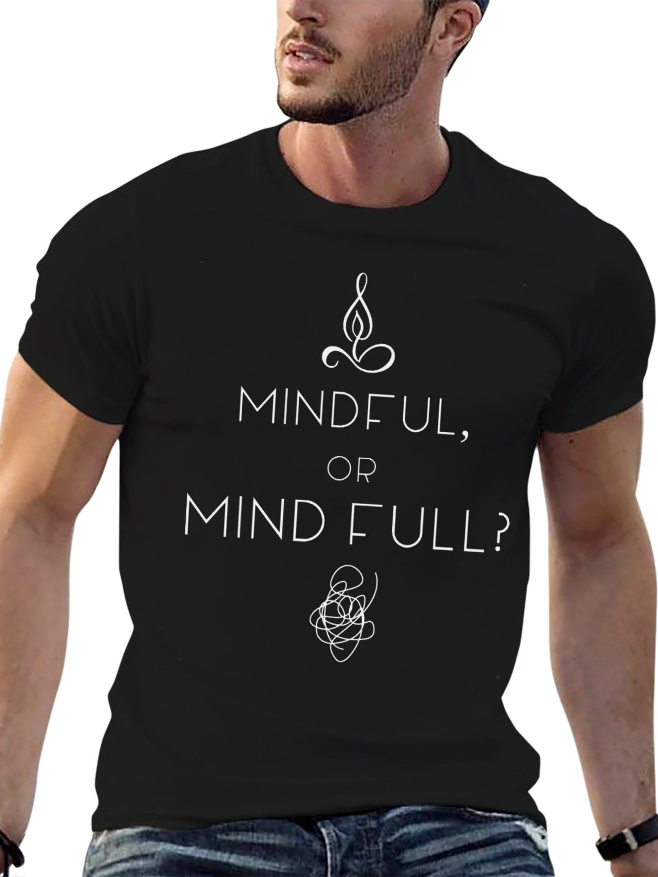 Mindful or Mind Full T-Shirt - Black