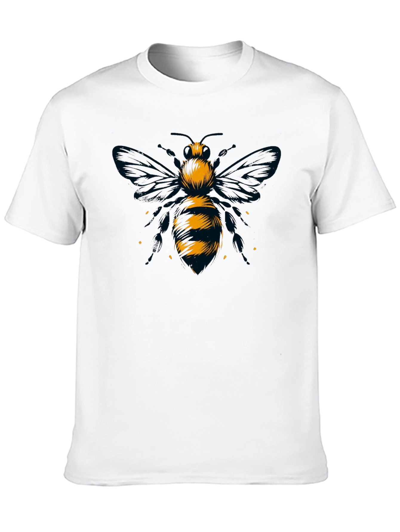 Bee Graphic Tee - Black Cotton T-Shirt