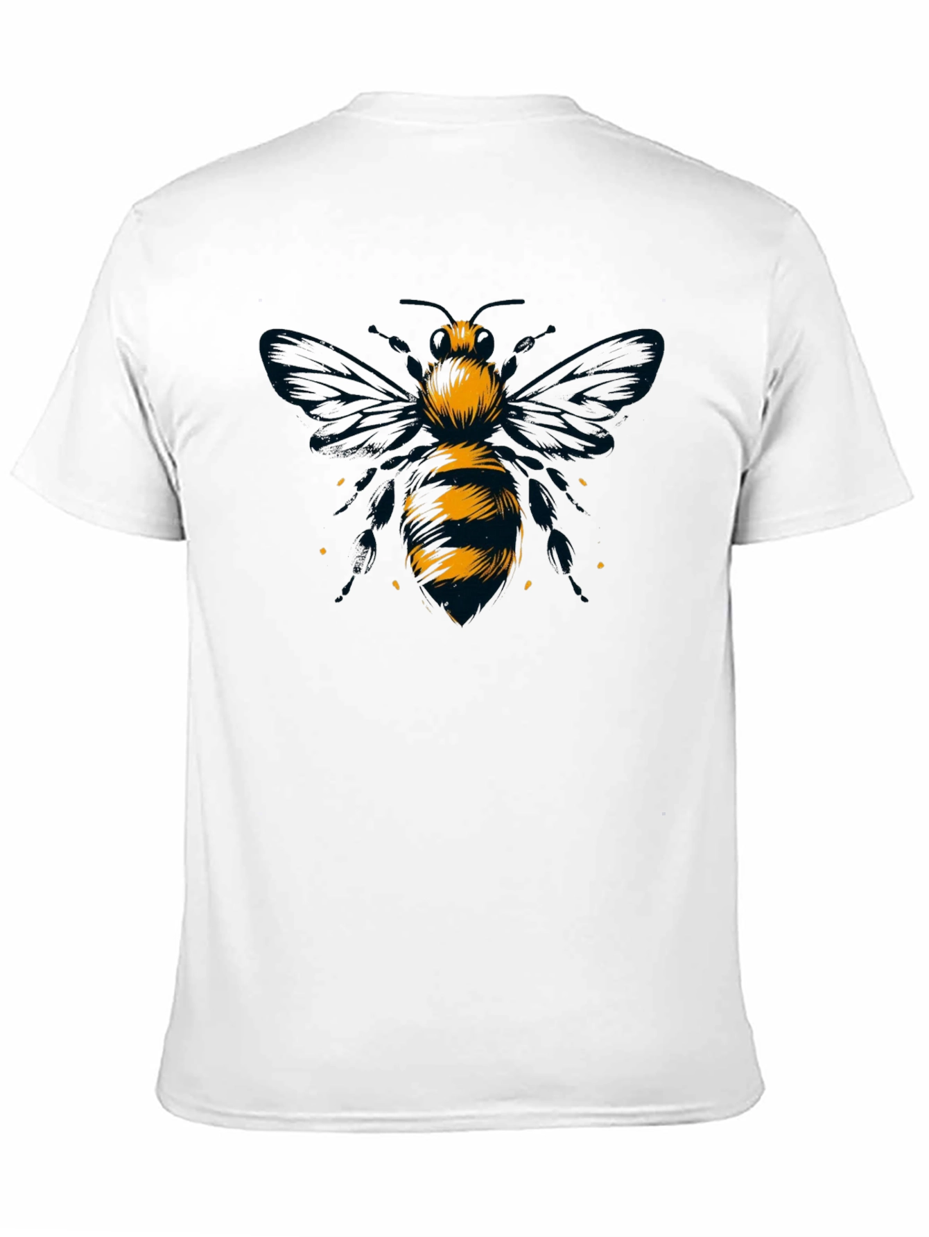 Bee Graphic Tee - Black Cotton T-Shirt
