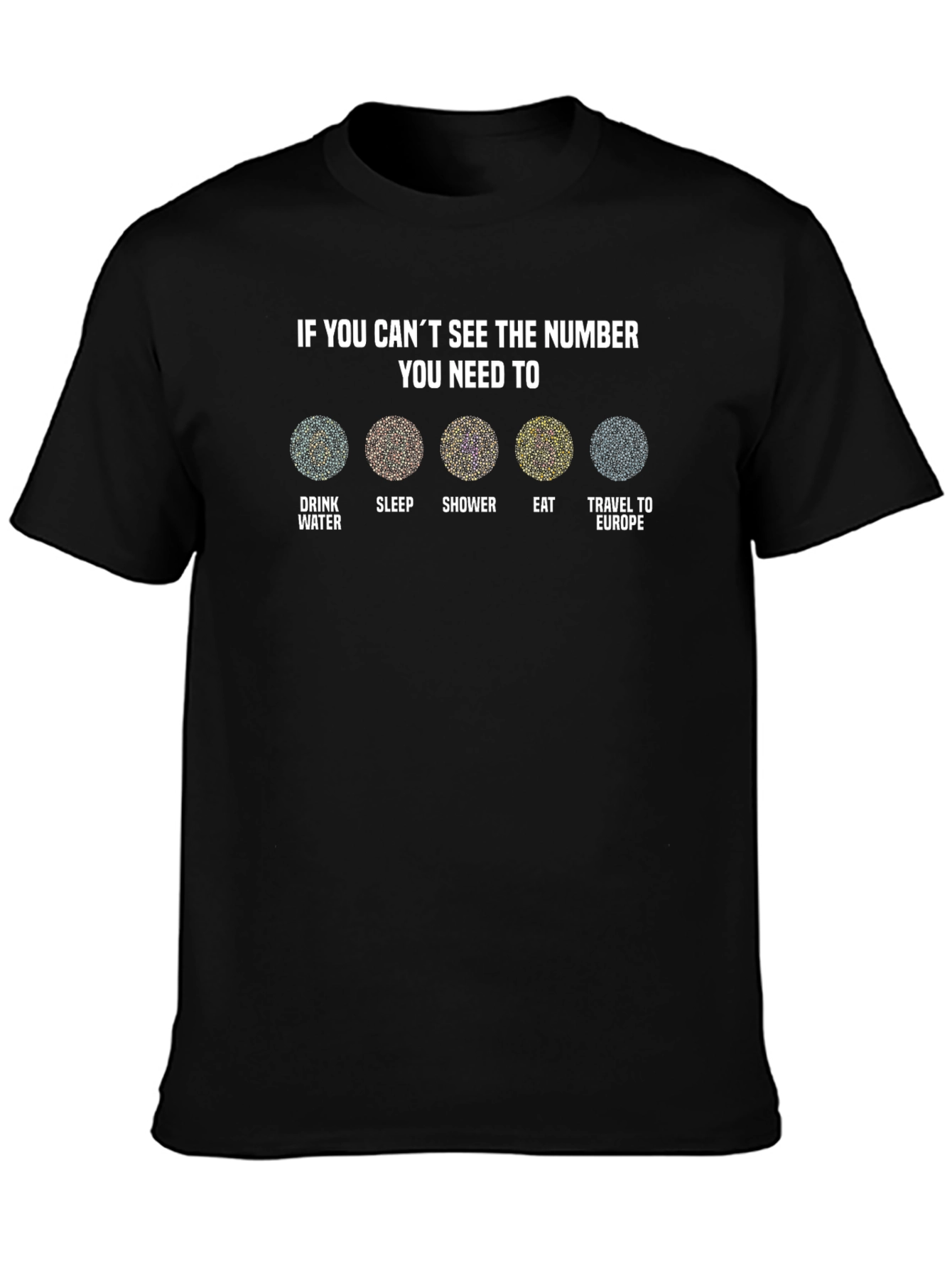 Humorous Eye Test T-Shirt - Europe