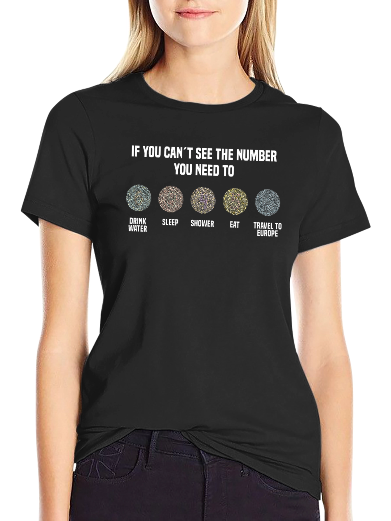Humorous Eye Test T-Shirt - Europe
