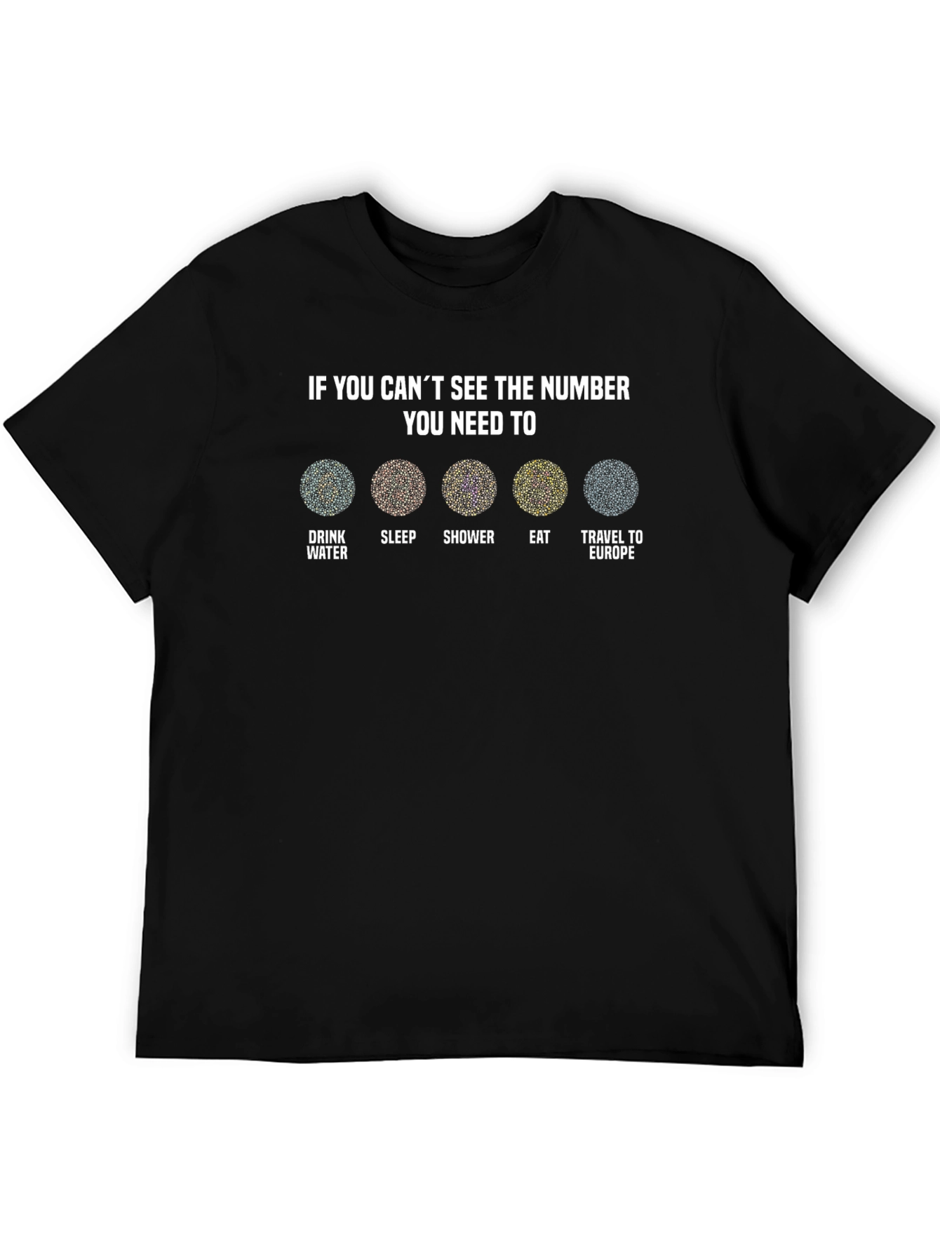 Humorous Eye Test T-Shirt - Europe