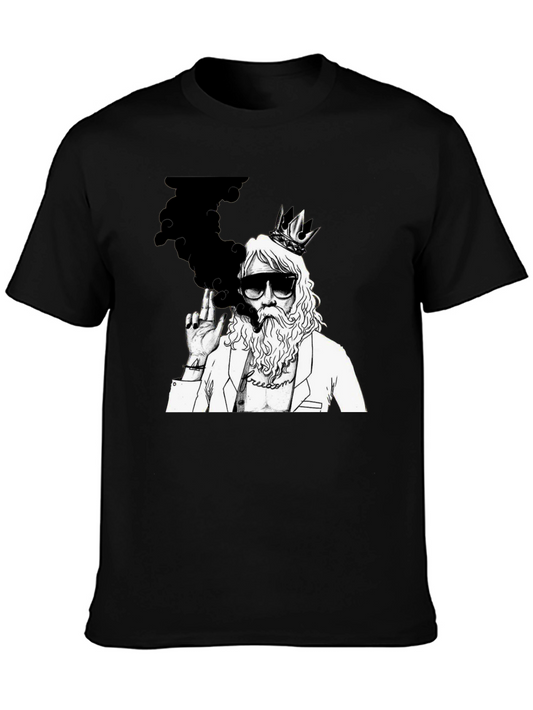 King Smoker Graphic Tee - Black Cotton Blend