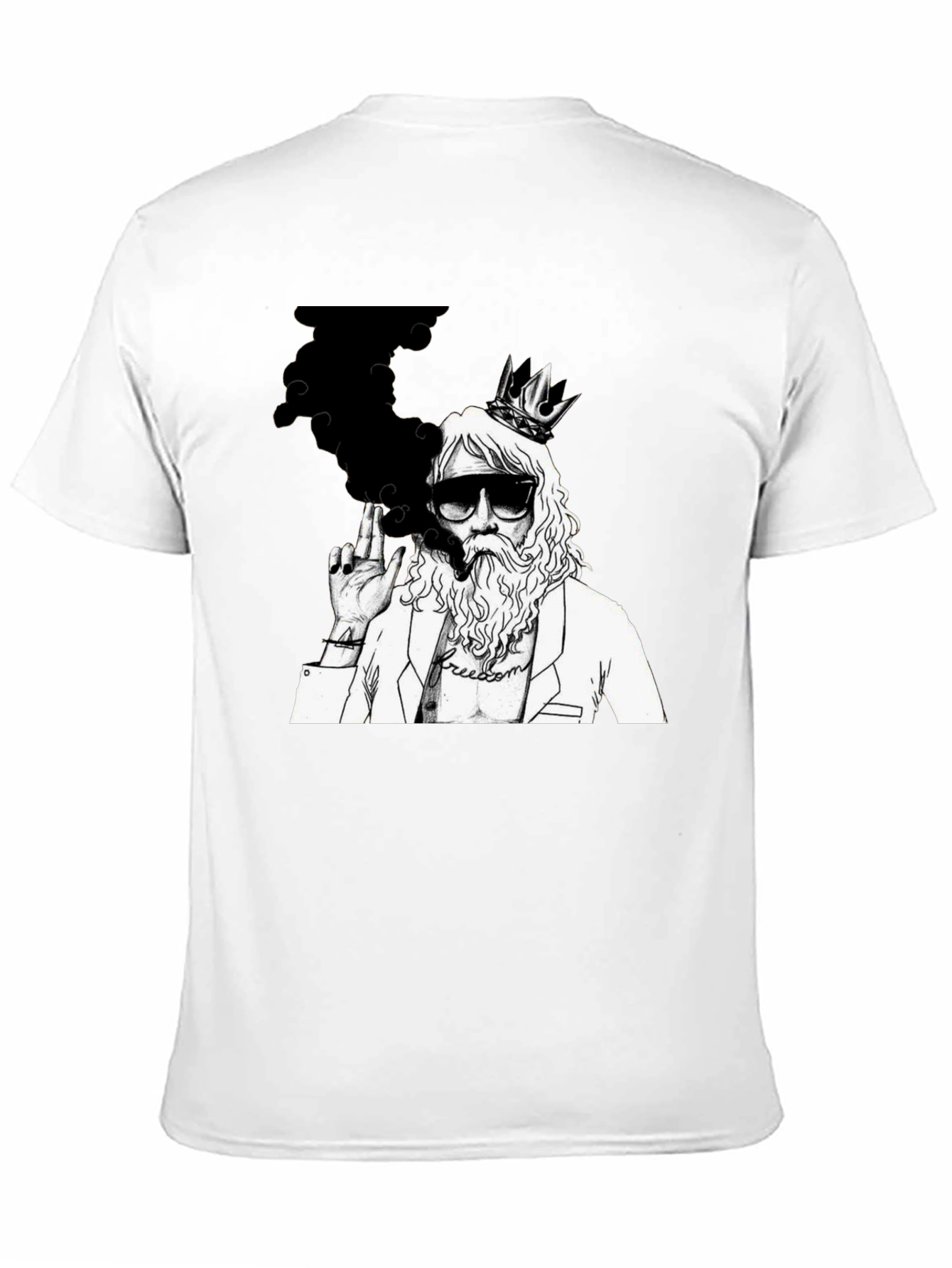 King Smoker Graphic Tee - Black Cotton Blend