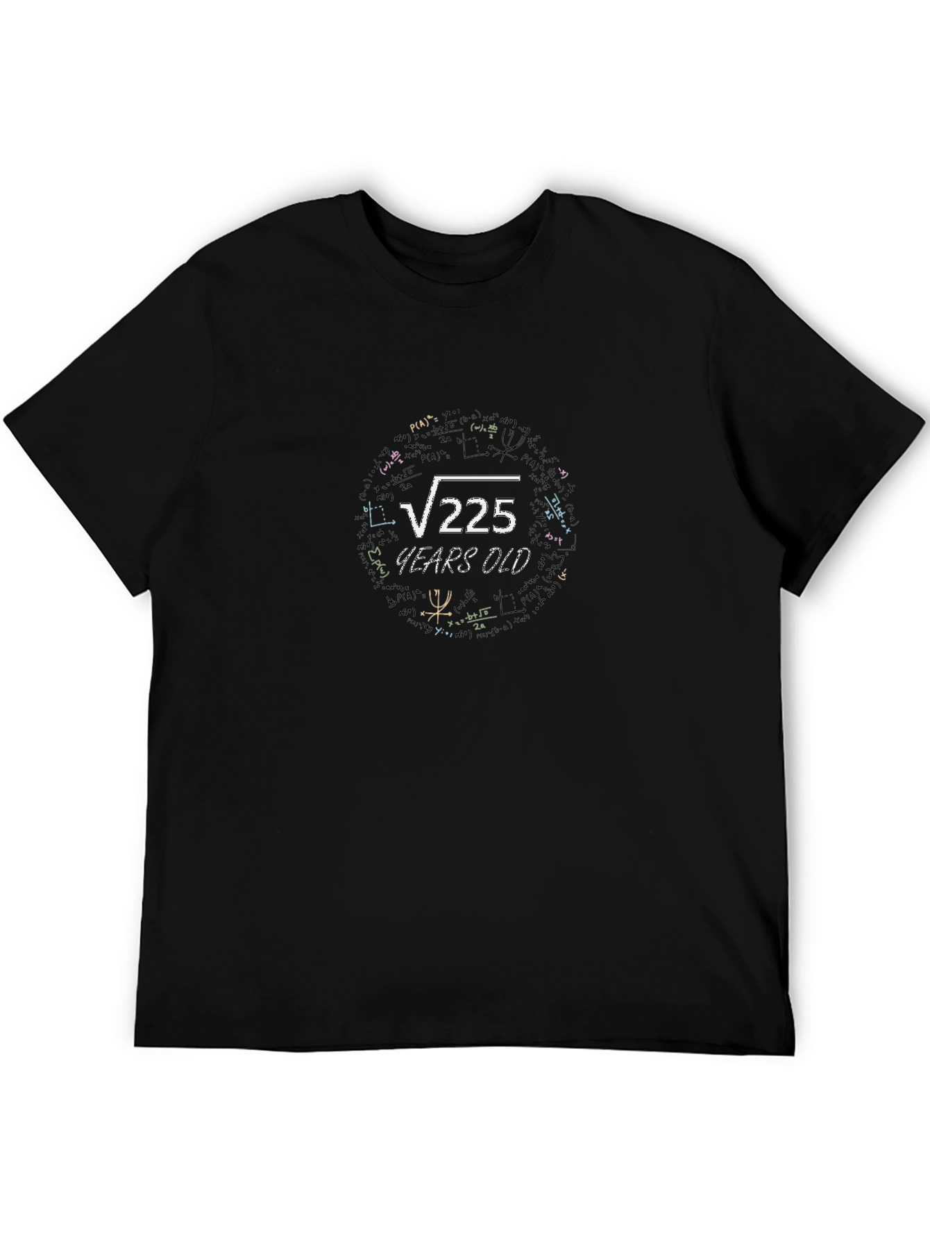 Square Root 225 Years Old Math T-Shirt