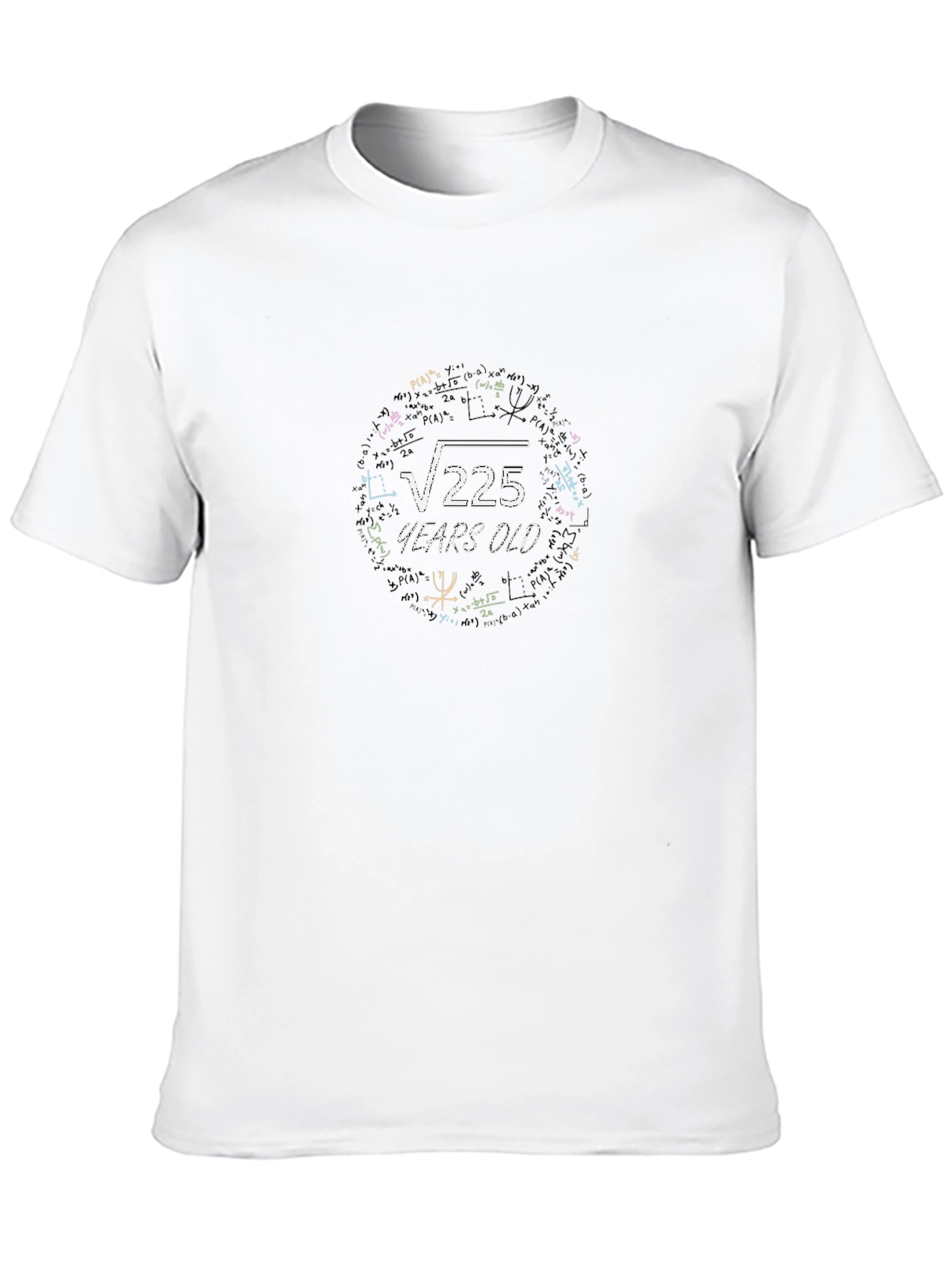 Square Root 225 Years Old Math T-Shirt