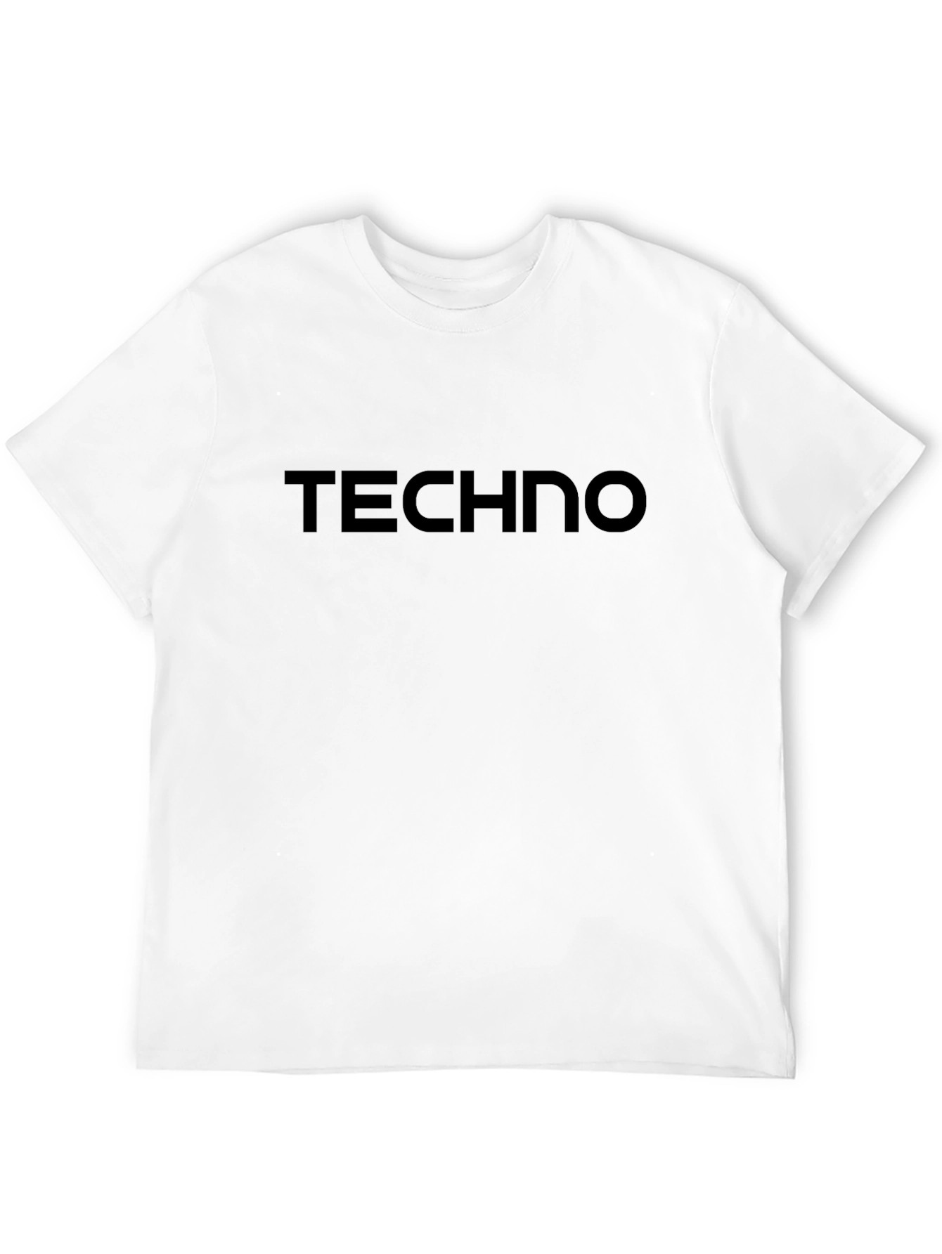 Techno T-Shirt - Black Crew Neck Tee