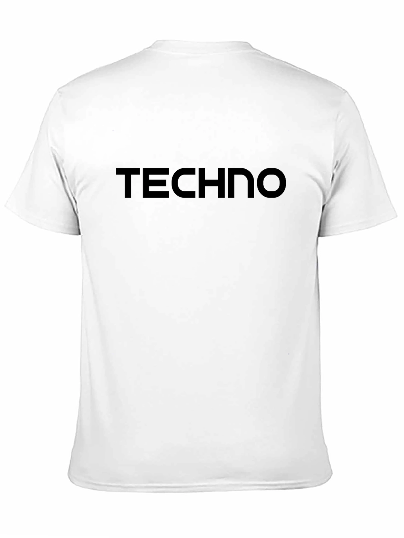 Techno T-Shirt - Black Crew Neck Tee