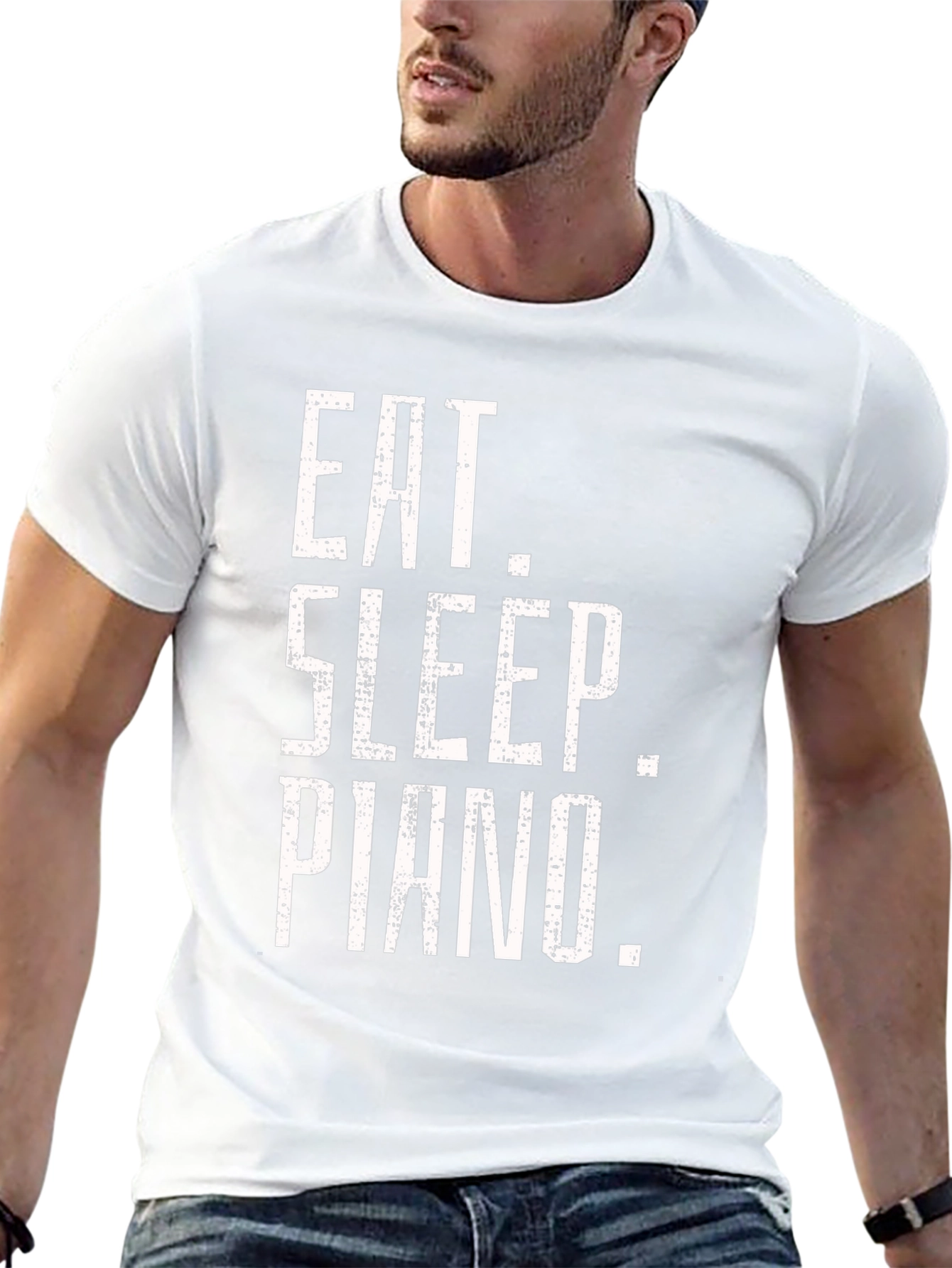 Eat Sleep Piano Black Graphic Tee