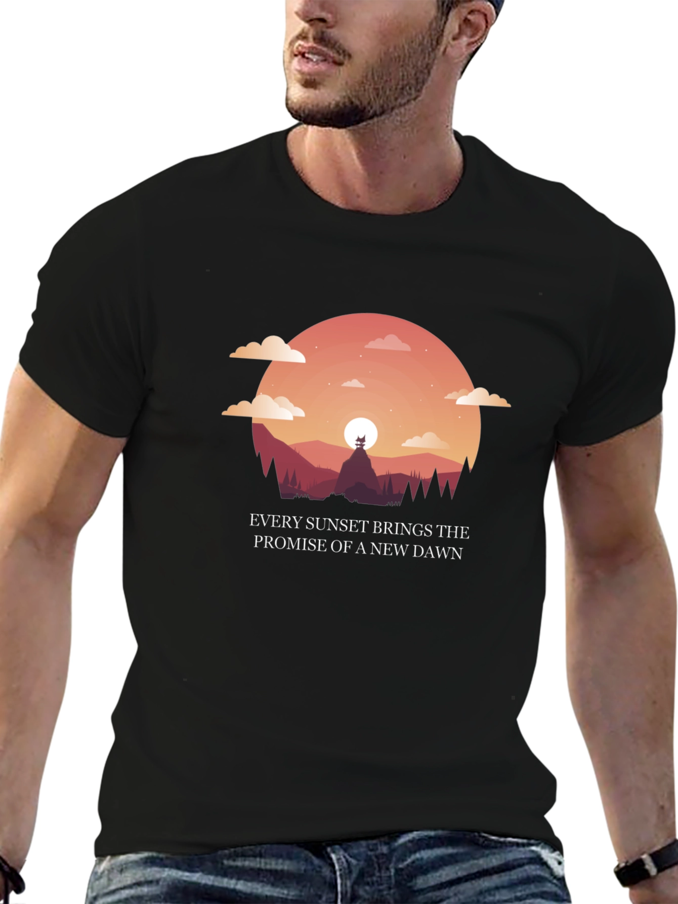 Sunset Promise Graphic T-Shirt - New Dawn Design